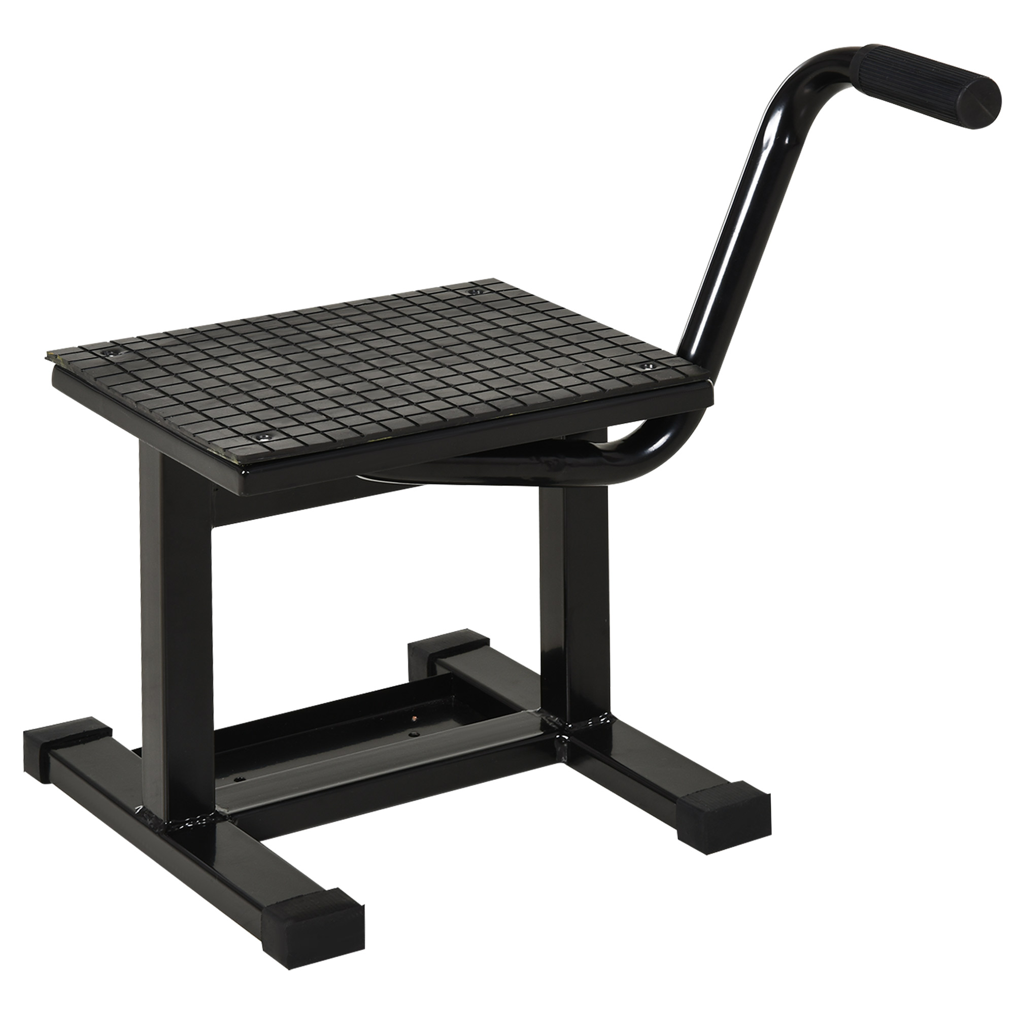 Motorradständer, Stahl, Max. 150 Kg, Mit Gummiauflage Und Kurbelgriff, 48 X 34 X 43 Cm, Schwarz