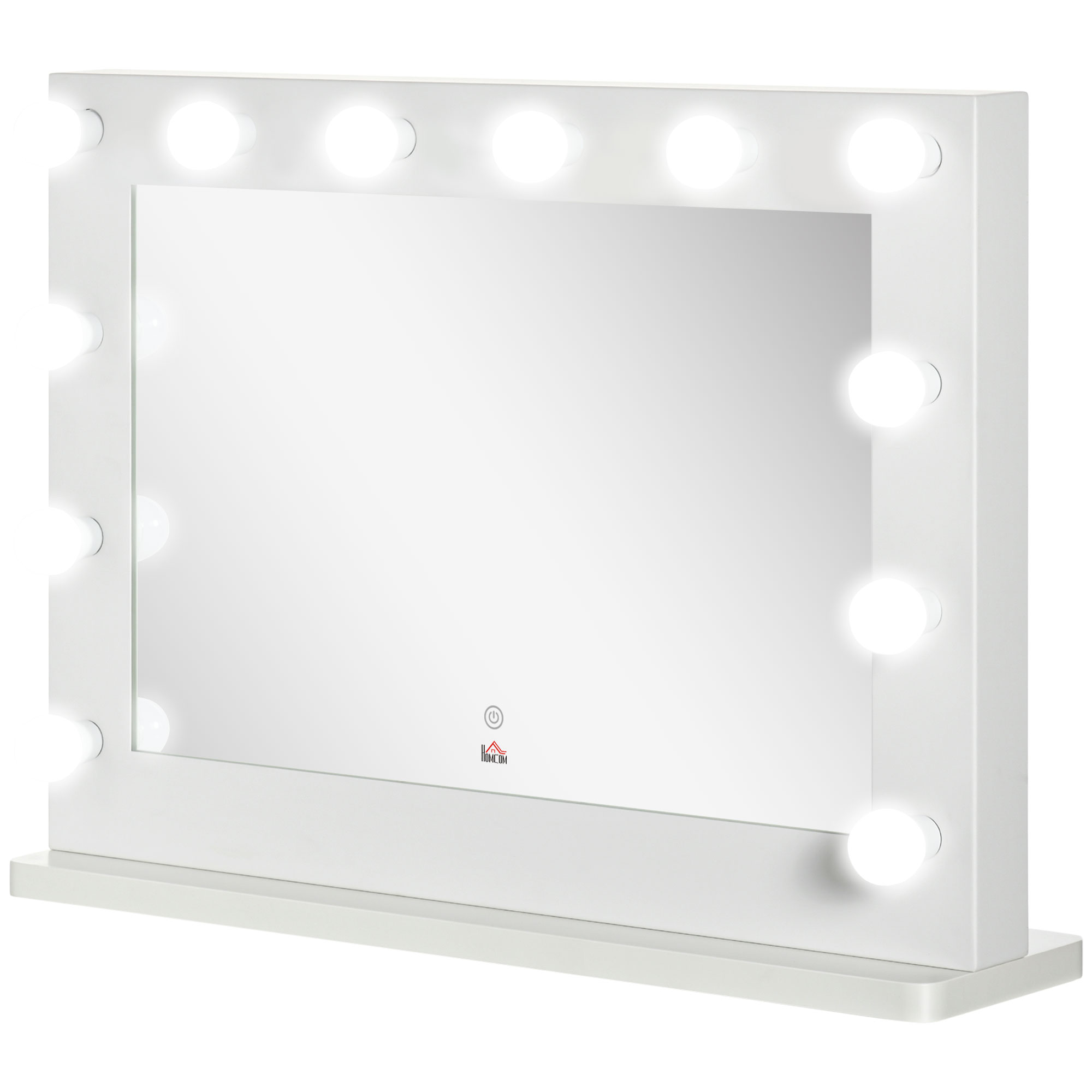 Hollywood-schminkspiegel Mit 12 Leds Und Touch-funktion, Weiß