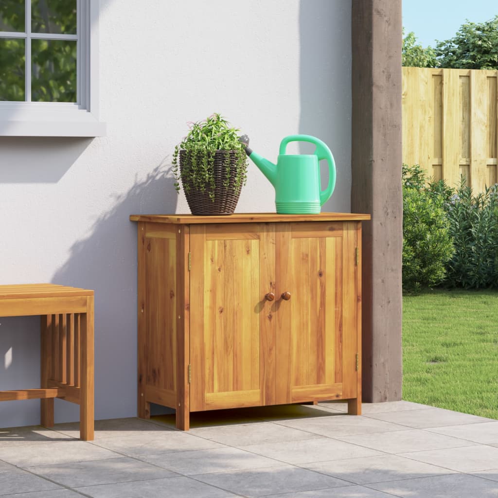 Gartenschrank 75x35x70 Cm Massivholz Akazie