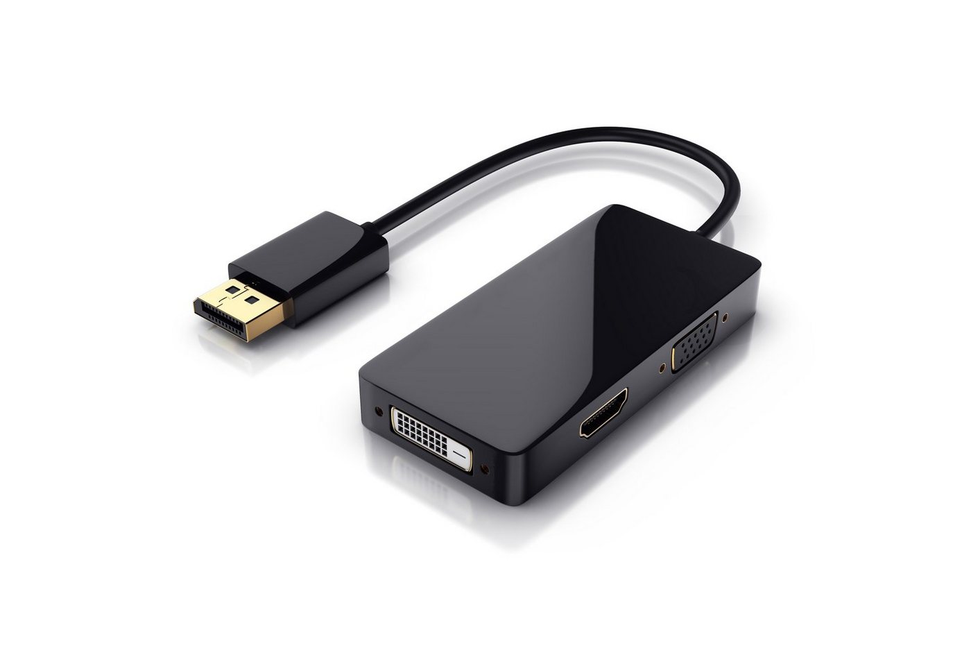 Csl Displayport Stecker Auf Hdmi, Dvi, Vga Video-adapter, 15 Cm, 3in1, Konverter-kabel, Full Hd 1080p