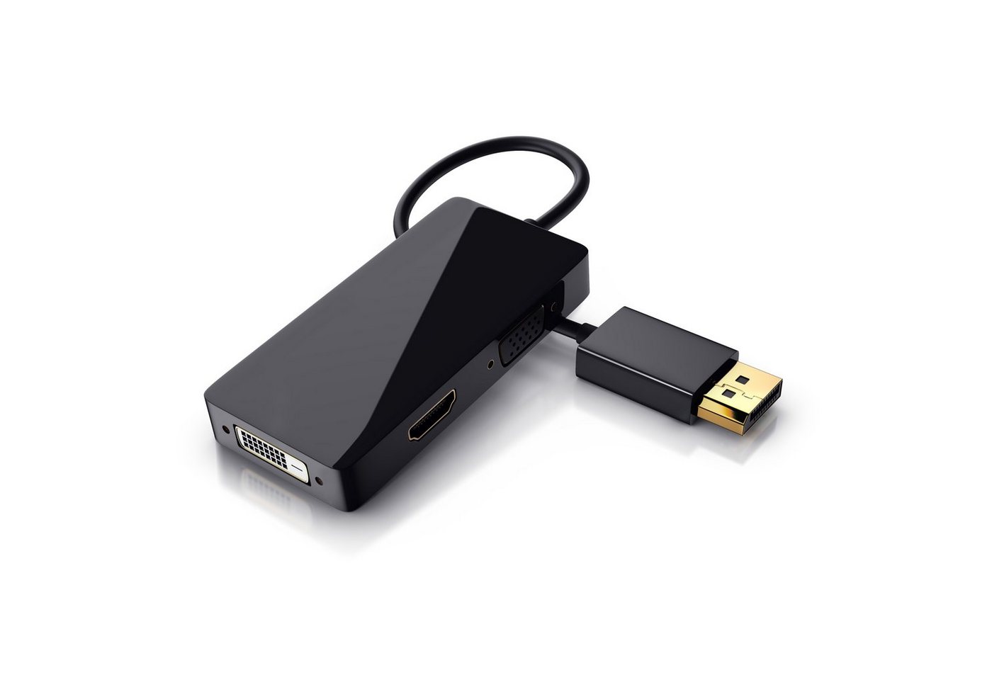 Csl Displayport Stecker Auf Hdmi, Dvi, Vga Video-adapter, 15 Cm, 3in1, Konverter-kabel, Full Hd 1080p Bild 3