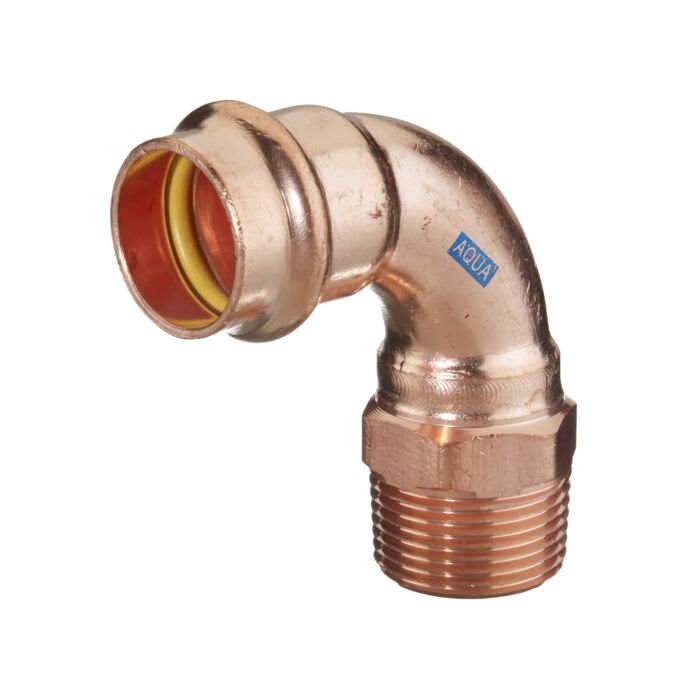Hs Aquagas V Bogen 18 Mm X 1/2 Zoll 4525018012 Kupfer, 90grad, Ag, Press Copper, Fitting Für Gas Und Wasser