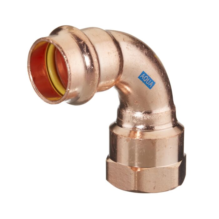 Hs Aquagas V Bogen 18 Mm X 1/2 Zoll 4526018012 Kupfer, 90grad, Ig, Press Copper, Fitting Für Gas Und Wasser