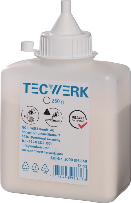 Schlagschnurkreide 250g Weiß Ku.-flasche Tecwerk