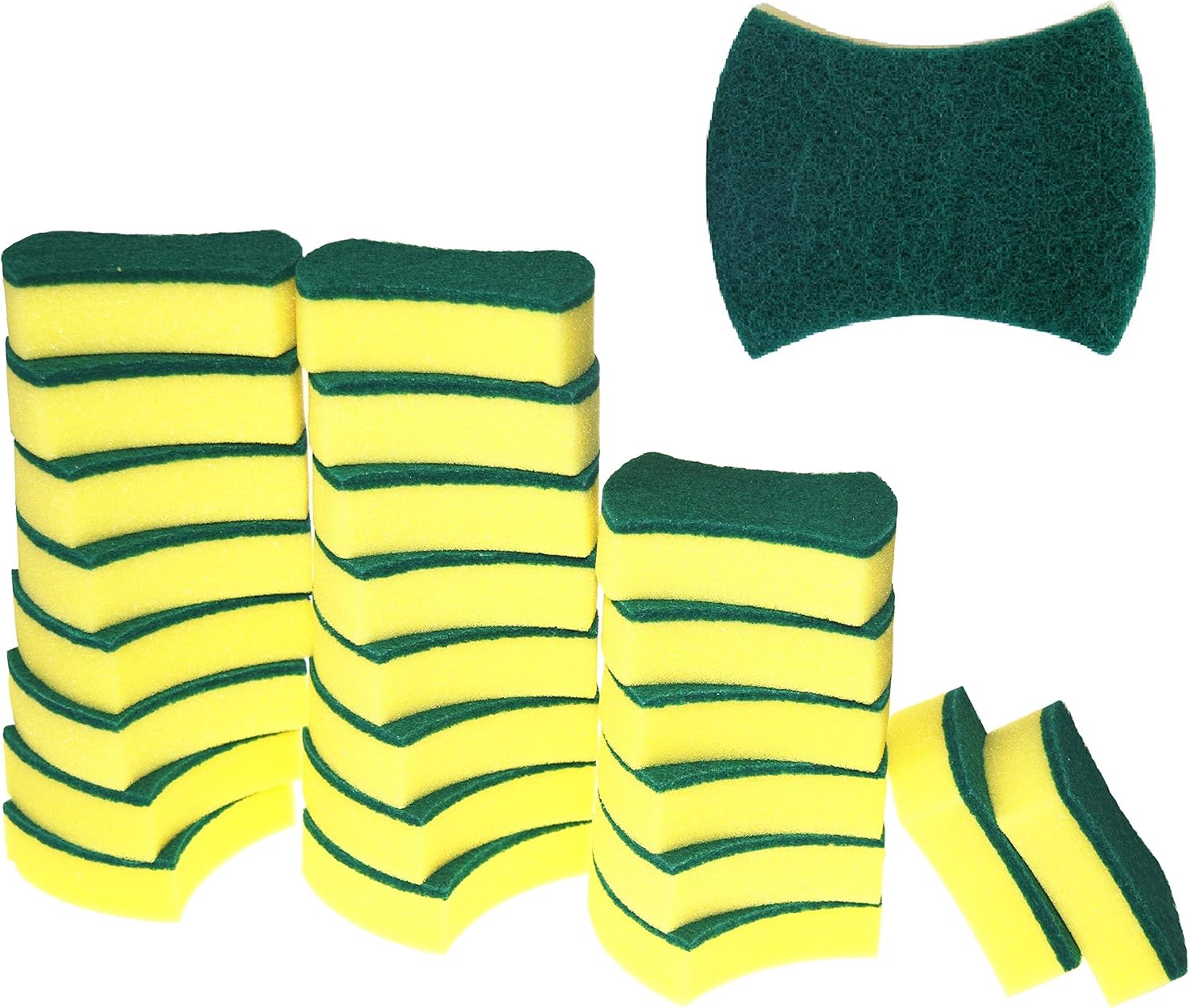 Set Mit 24 Umweltfreundlichen, Kratzfesten Spülschwämmen, Scheuerschwämmen