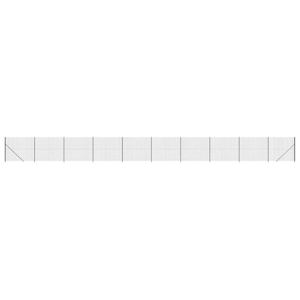 Maison Exclusive - Maschendrahtzaun Mit Bodenflansch Anthrazit 2,