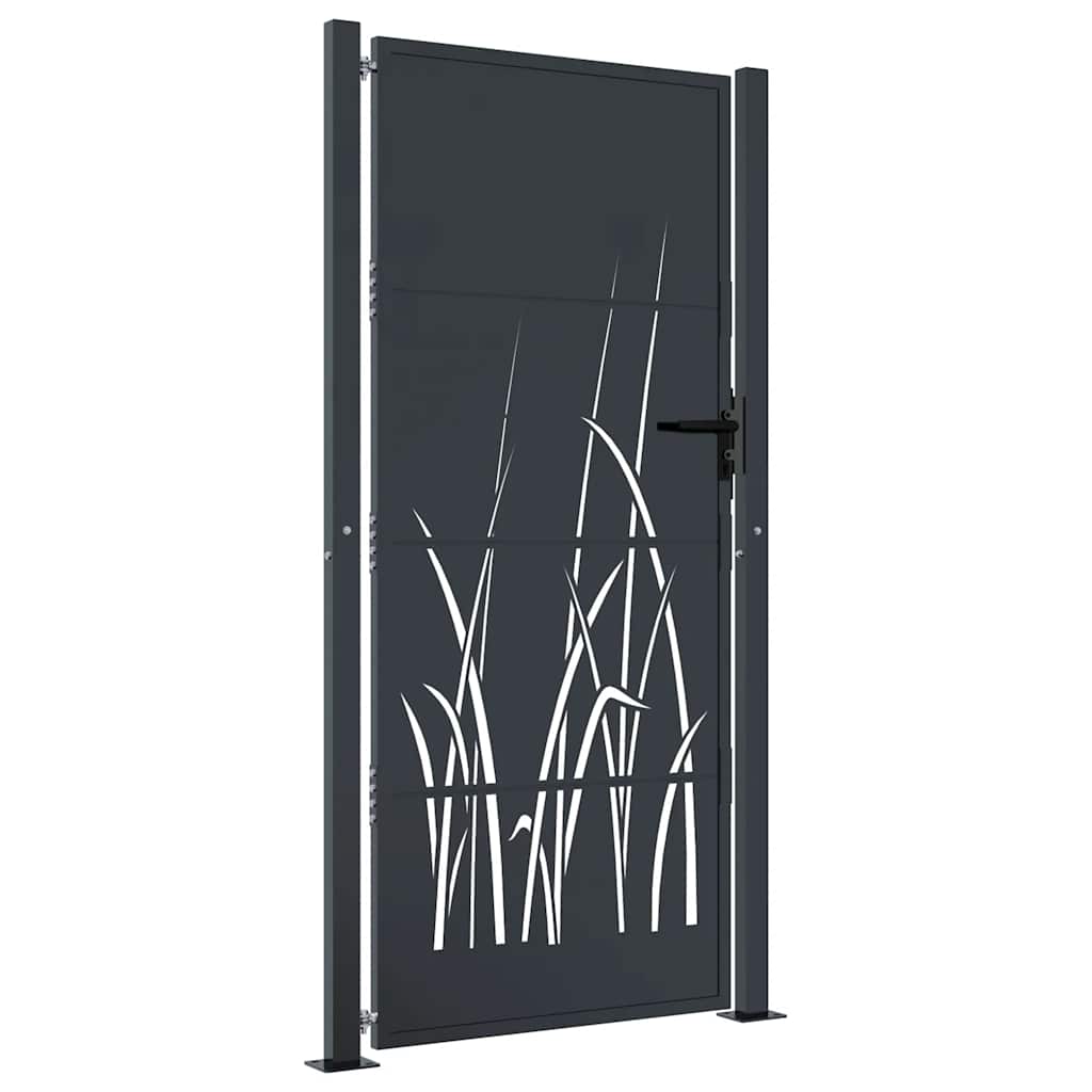 Maison Exclusive - Gartentor Anthrazit 100x200 Cm Stahl Gras-desi