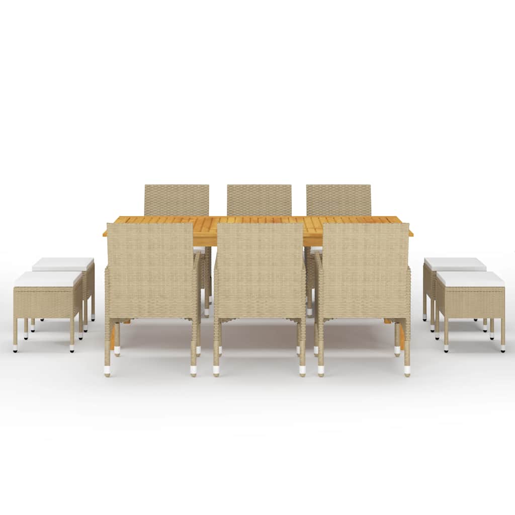 Maison Exclusive - 11-tlg. Garten-essgruppe Beige