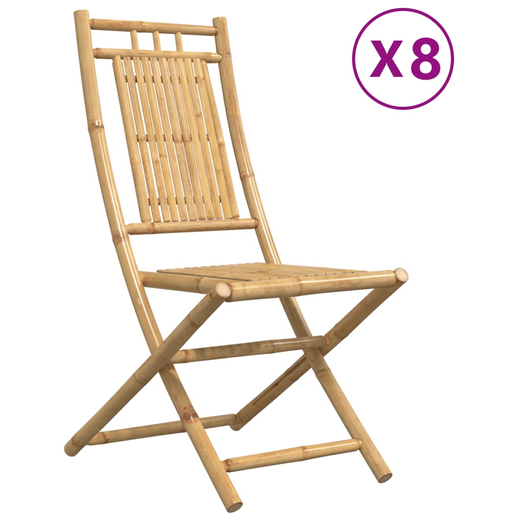 Maison Exclusive - Klappstühle, 8 Stück, 46 X 66 X 99 Cm, Bambus