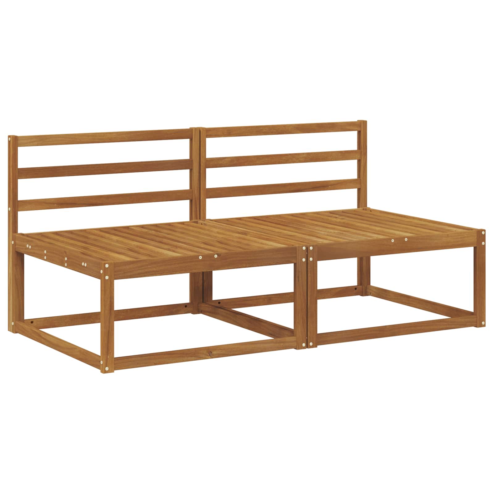 Maison Exclusive - 2 Stück Outdoor Mittelsofa Natur 158 X 83 X 73