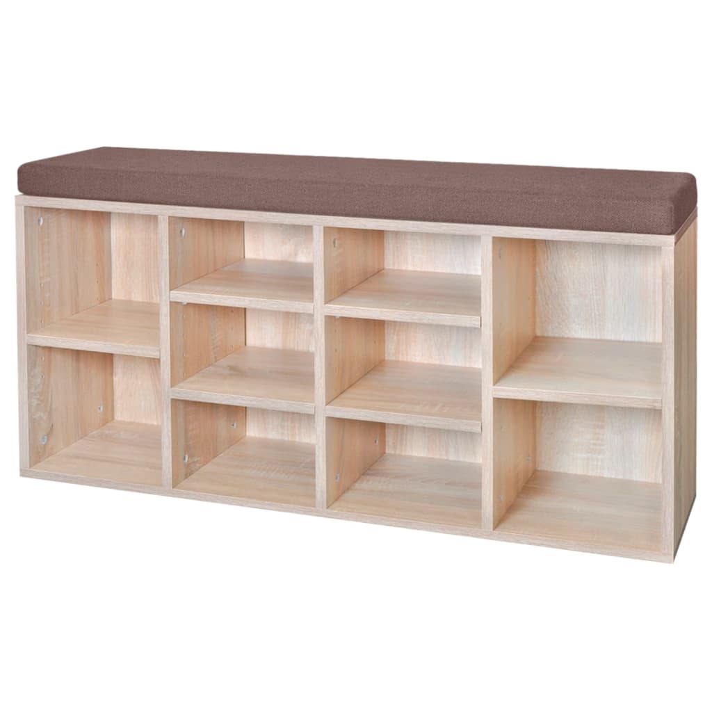 Maison Exclusive - Schuhschrank Schuhbank Sitzbank 10 Fächer Eich