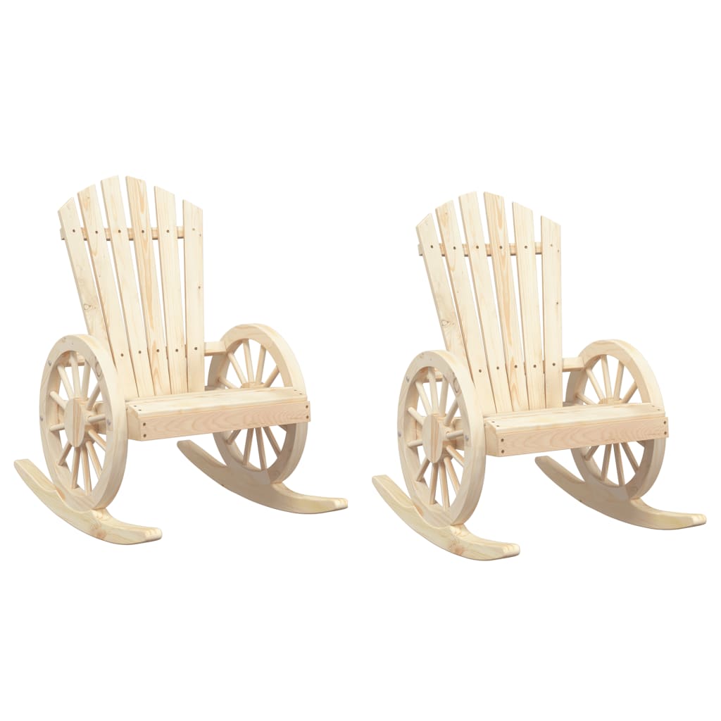 Maison Exclusive - Adirondack-schaukelstühle 2 Stk. Massivholz Ta