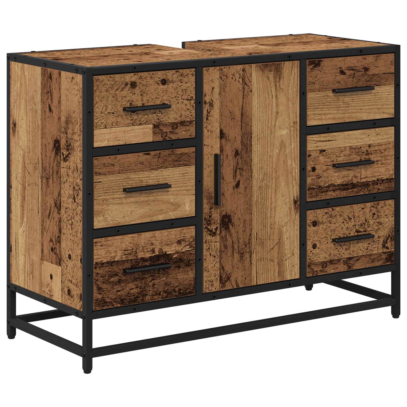 Maison Exclusive - Badezimmerschrank Altholz 80 X 33 X 60 Cm Holz