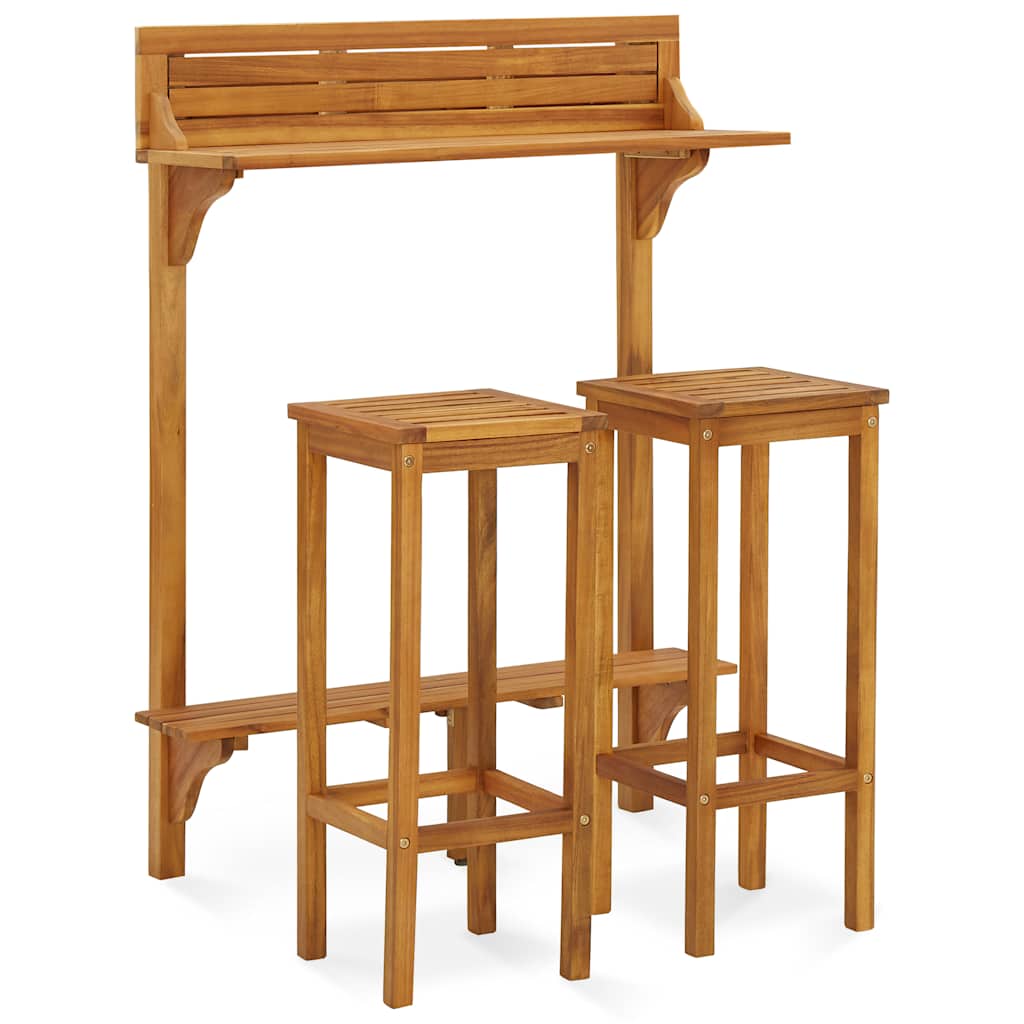 Maison Exclusive - 3-tlg. Balkon-bar-set Massivholz Akazie