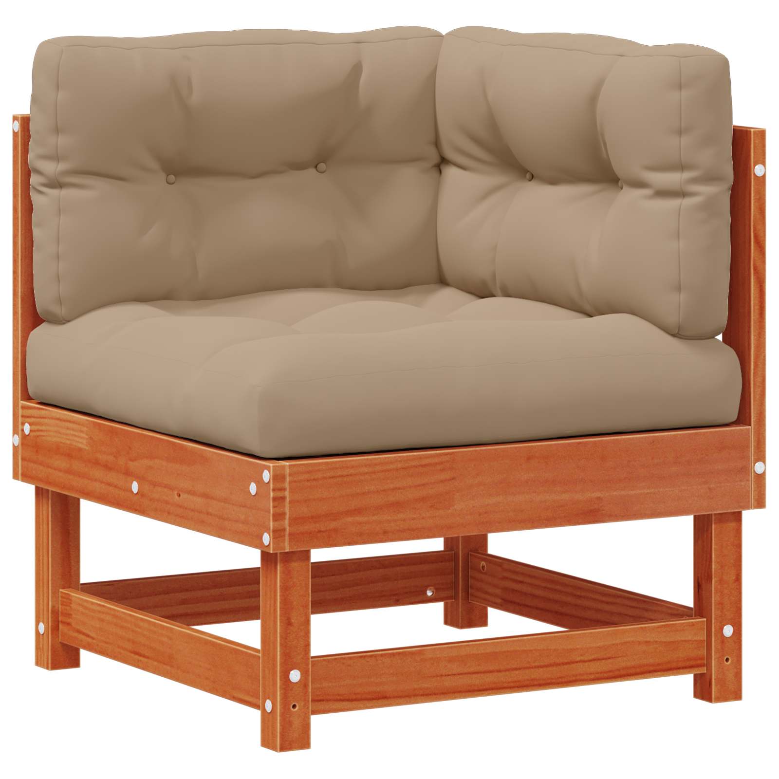 Maison Exclusive - Gartenecksofa Massives Kiefernholz Wachsboden