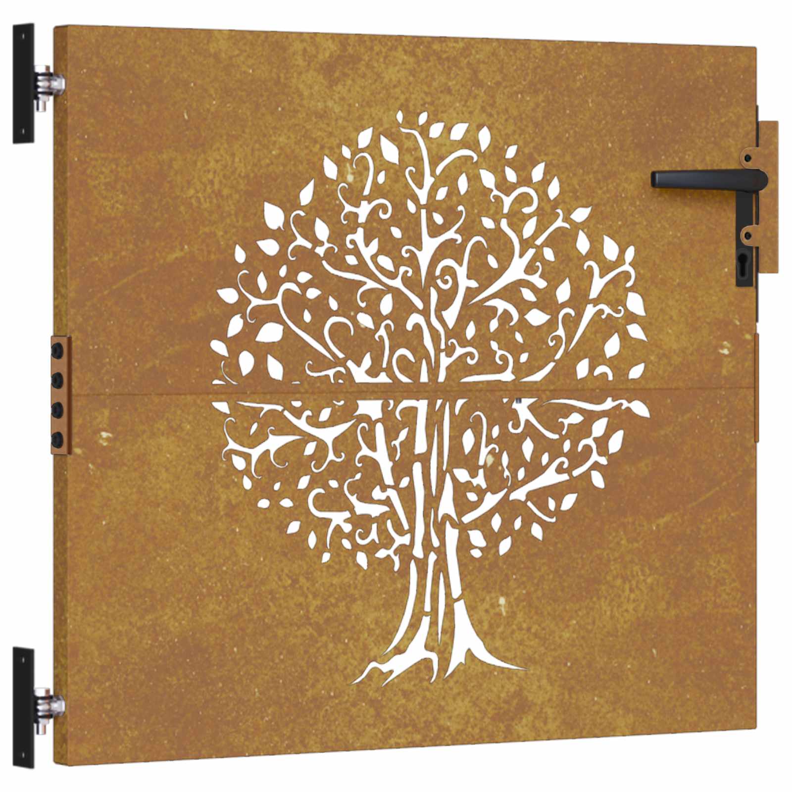 Maison Exclusive - Gartentor 85x100 Cm Cortenstahl Baum-design