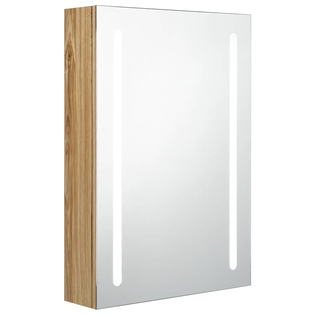 Maison Exclusive - Led-bad-spiegelschrank Eichenoptik 50x13x70 Cm