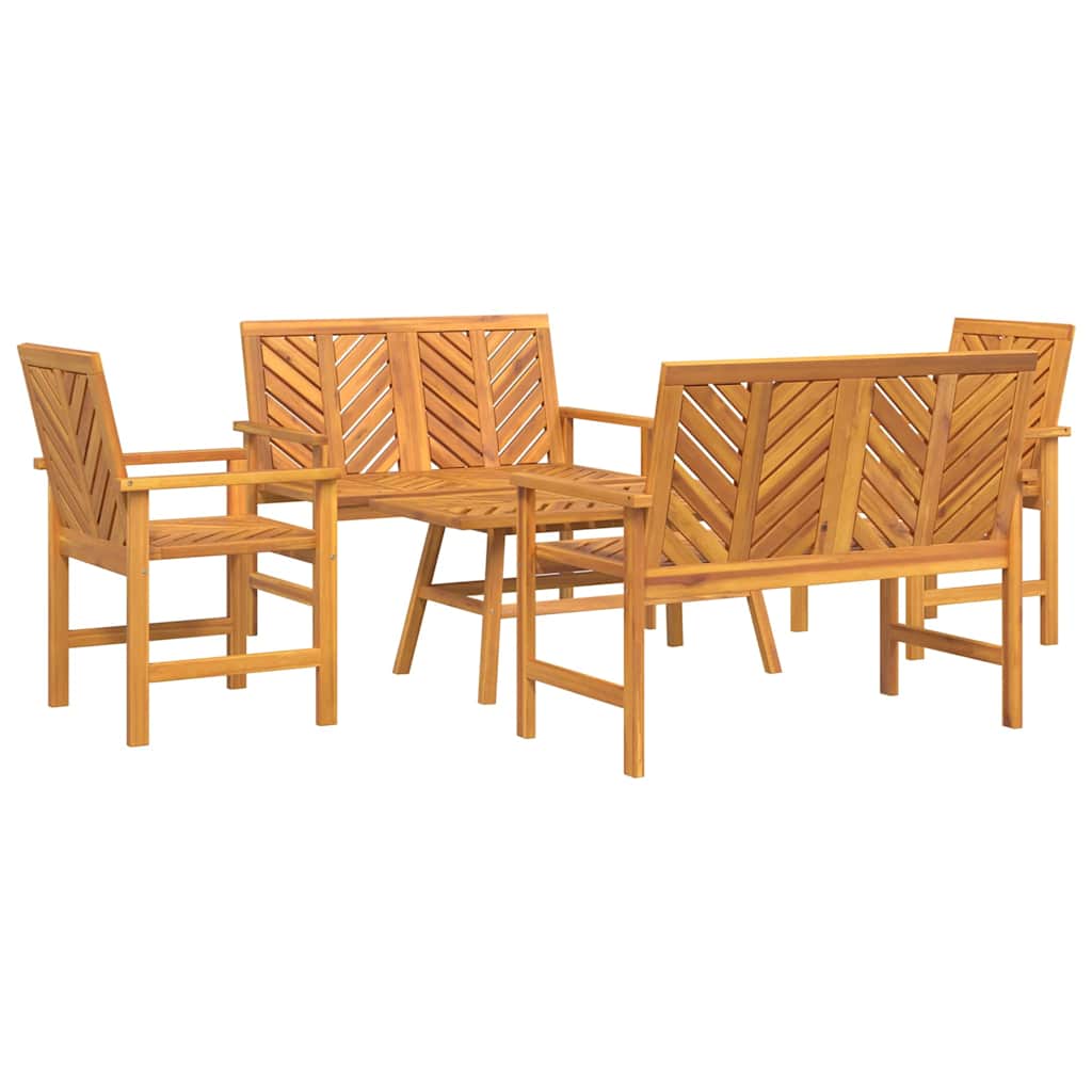 Maison Exclusive - Garten-lounge-set 5 Stk. Braun Massivholz Akaz