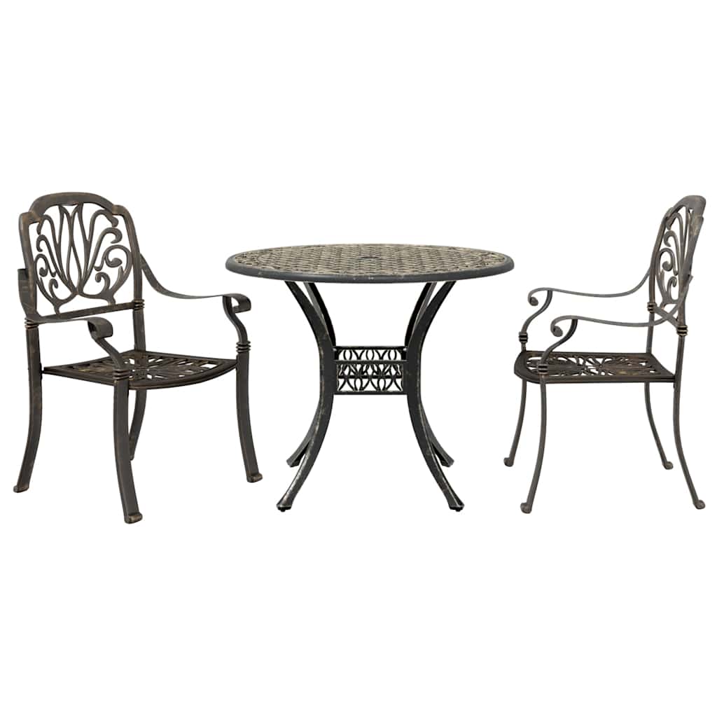 Maison Exclusive - 3-tlg. Bistro-set Bronzen Aluminiumguss