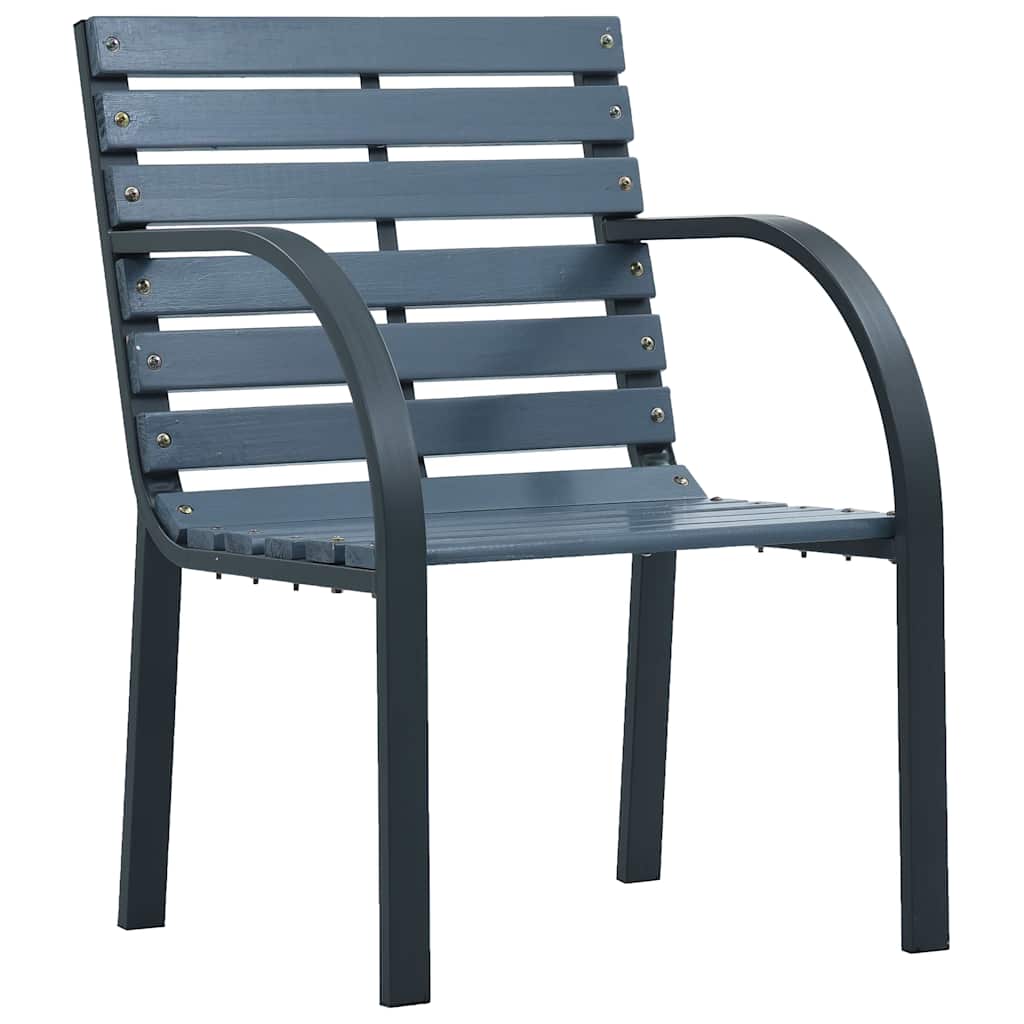 Maison Exclusive - Gartenstühle 2 Stk. Grau Tannenholz Pulverbesc