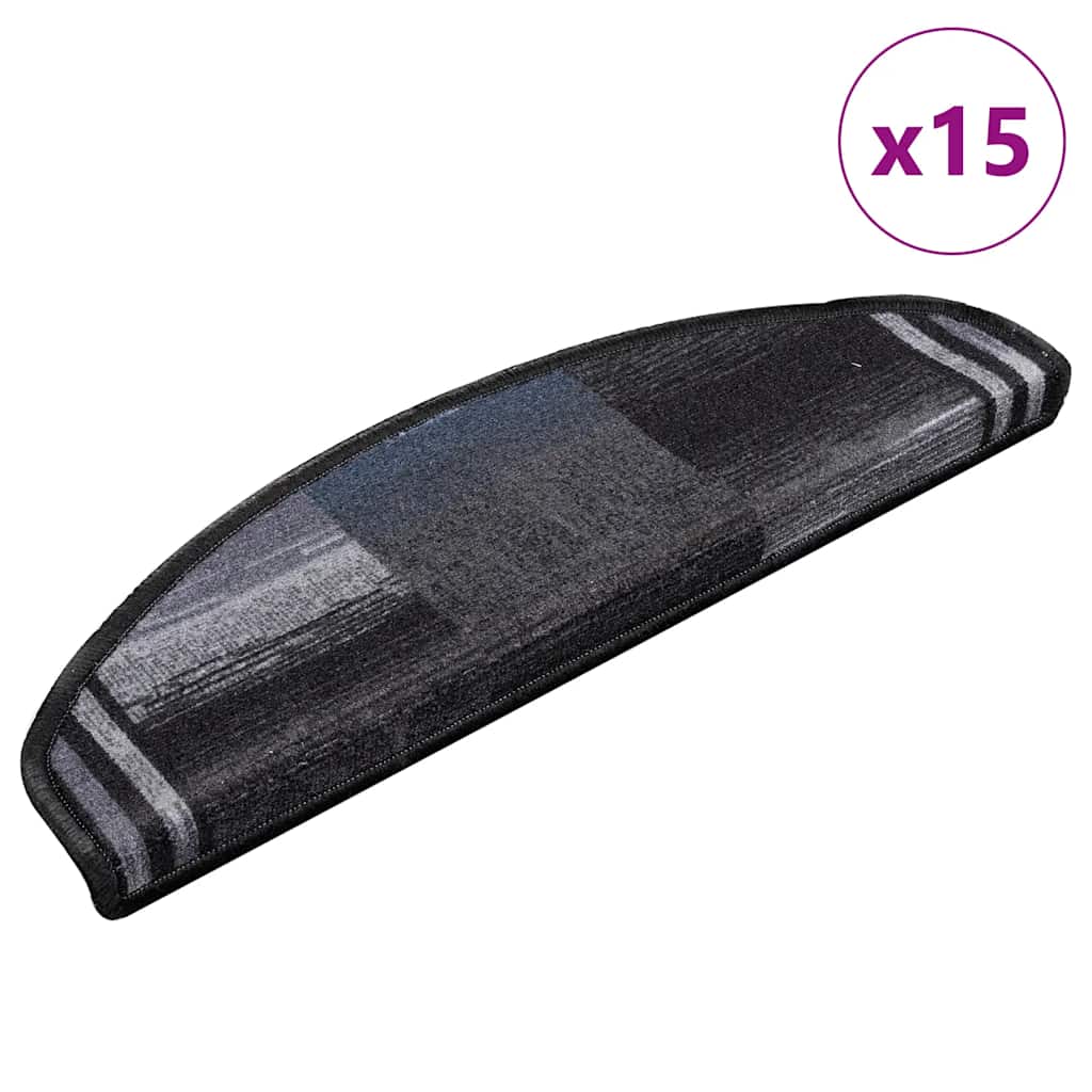 Maison Exclusive - Treppenmatten Selbstklebend 15 Stk. Schwarz Un