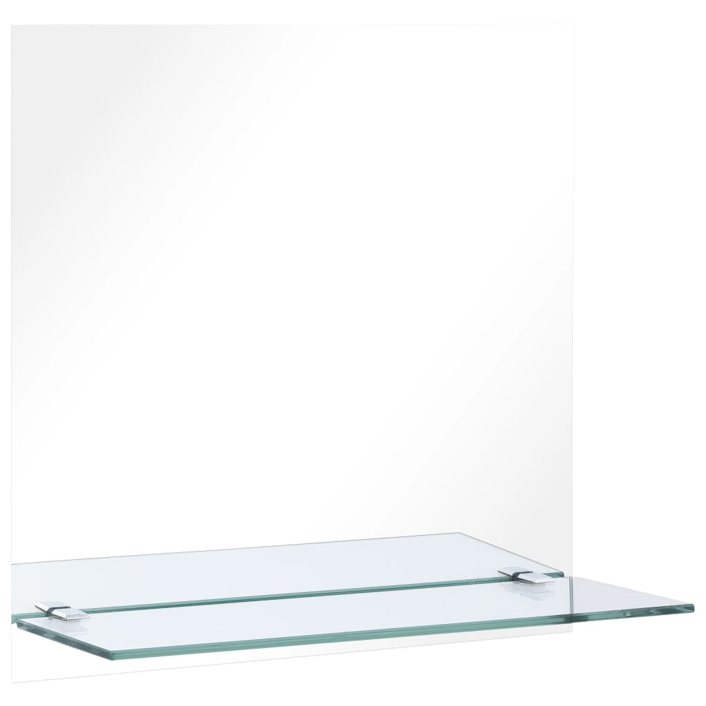 Maison Exclusive - Wandspiegel Mit Regal 50×50 Cm Hartglas