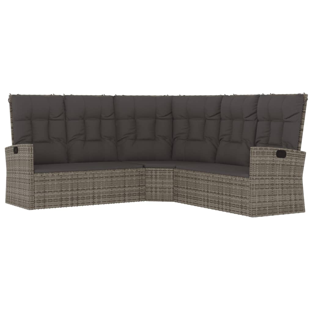 Maison Exclusive - Ecksofa Mit Liegefunktion Und Kissen Grau Poly