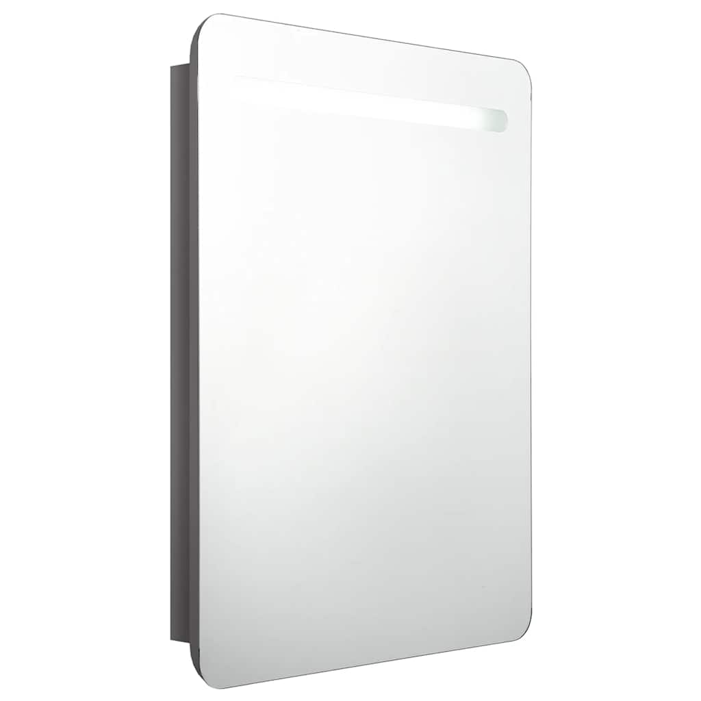 Maison Exclusive - Led-bad-spiegelschrank Glänzendes Grau 60x11x8