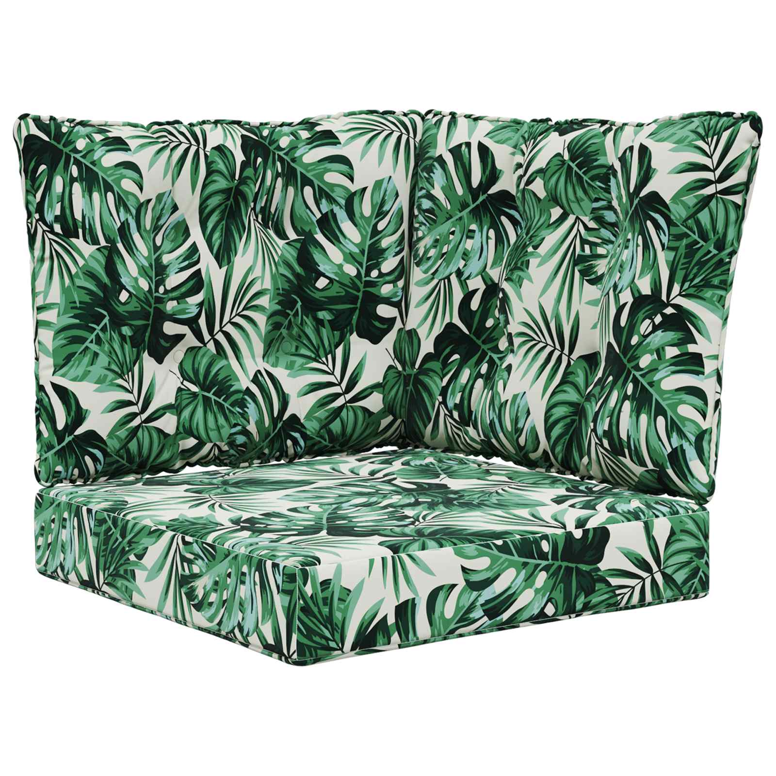 Maison Exclusive - Sofakissen Für Draußen Polyester Blattmuster 5