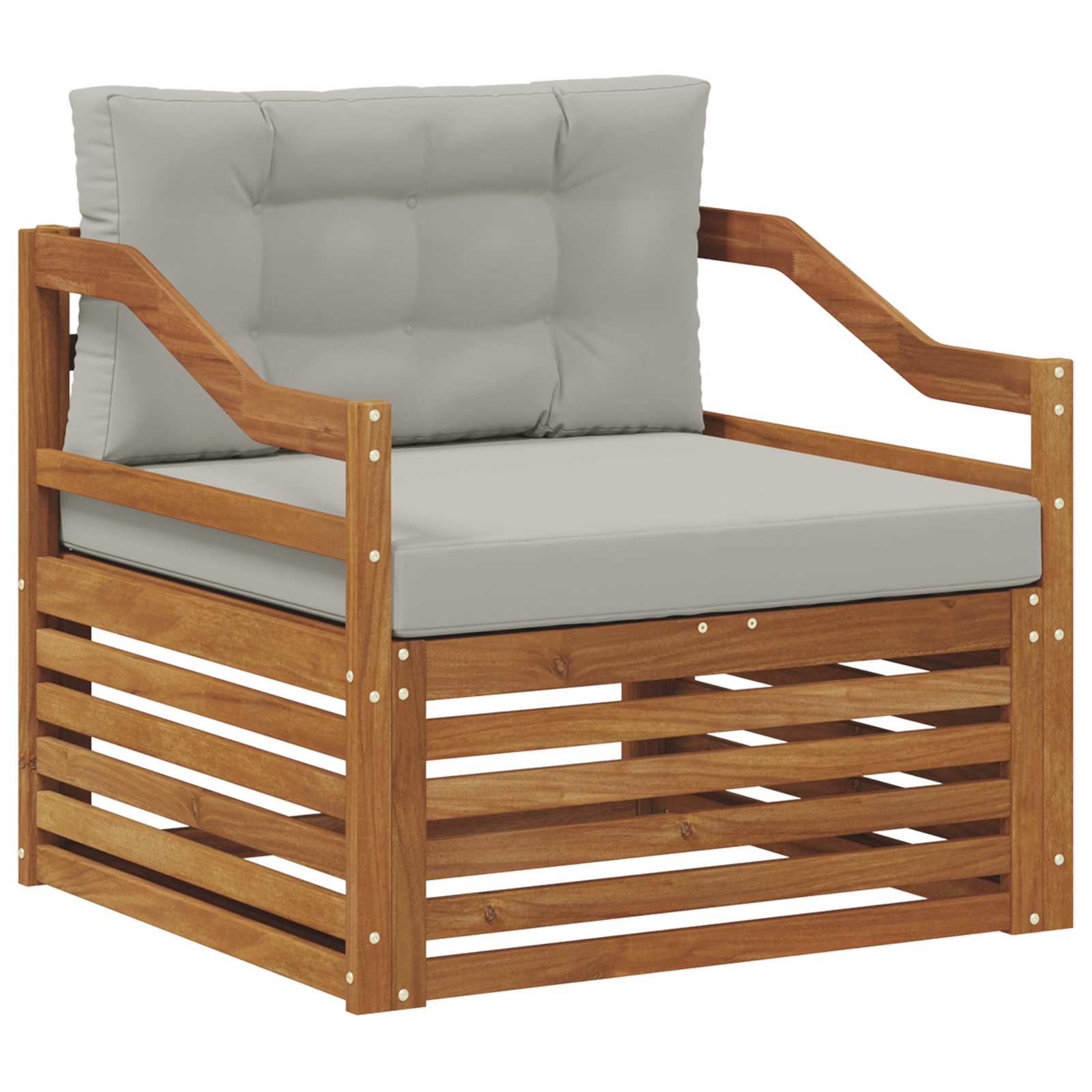 Maison Exclusive - Outdoor-sofa Natürlich Und Hellgrau