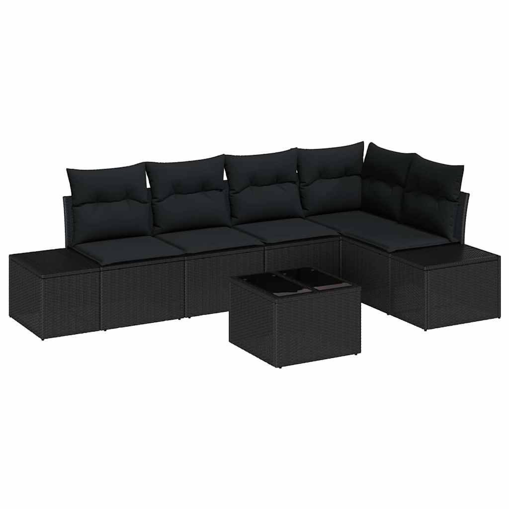 Maison Exclusive - Gartensofa-set Mit Speicher Schwarz Poly-ratta