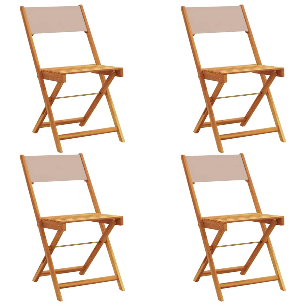 Maison Exclusive - Klappstühle, 4er-set, Taupefarbener Stoff Und