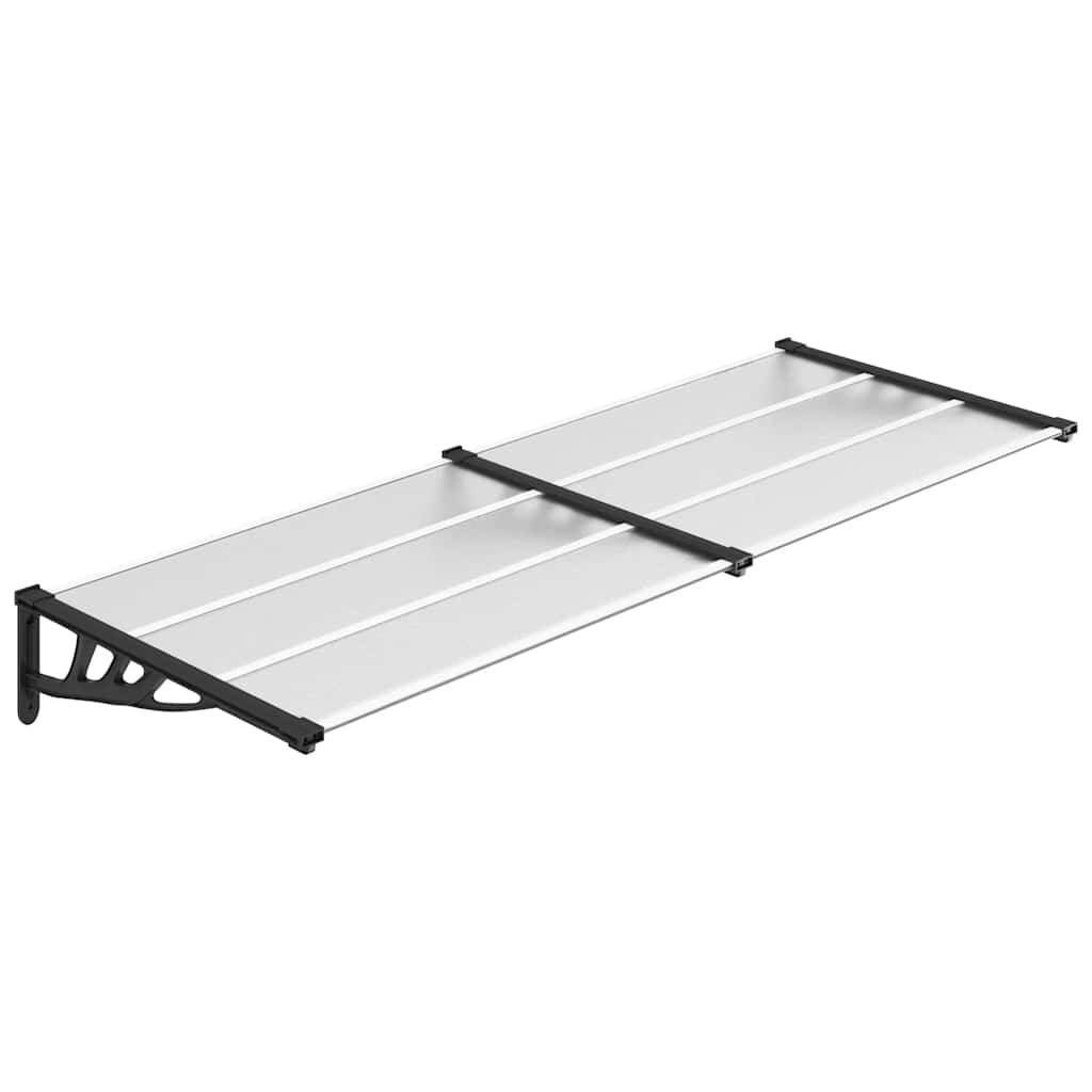 Maison Exclusive - Türvordach Schwarz Und Transparent 239x90 Cm P