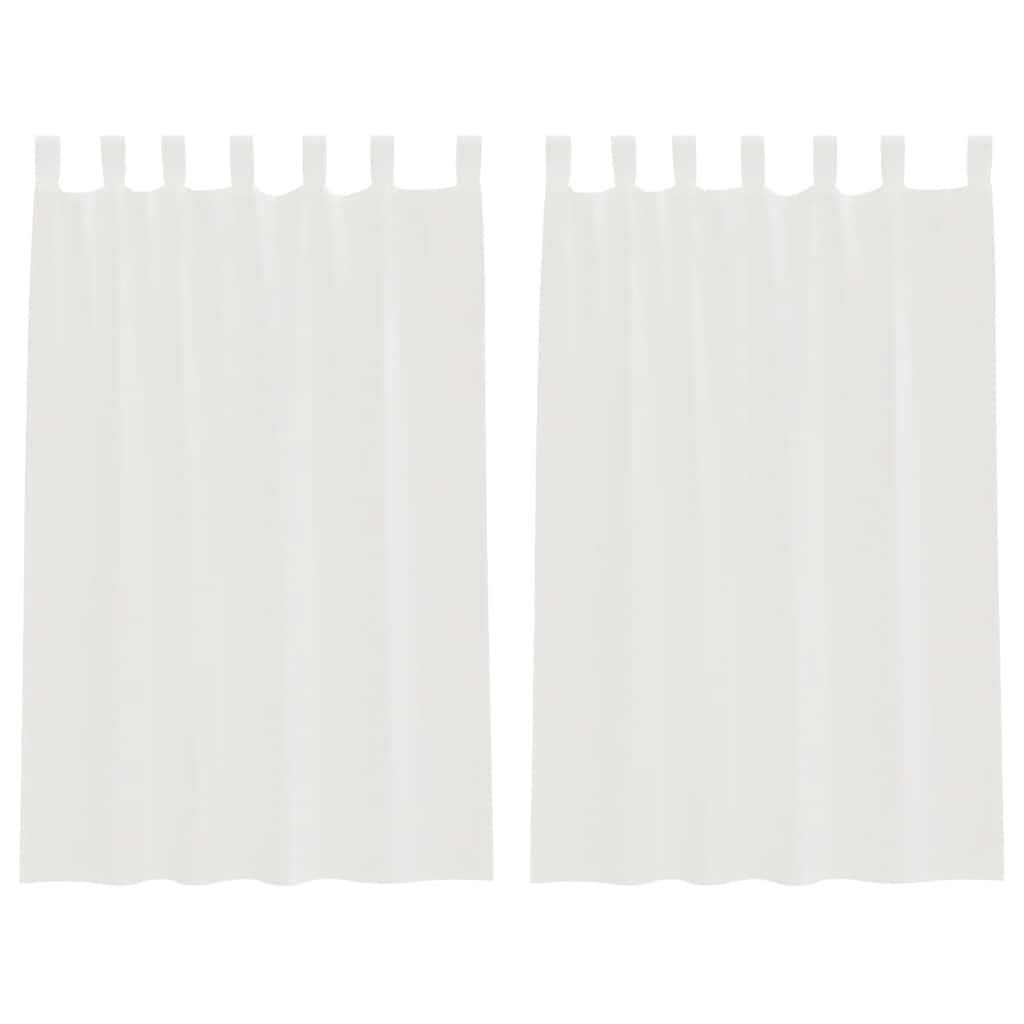Maison Exclusive - Voile Vorhänge Mit Schlaufen 2 Stk. Weiß 140x1
