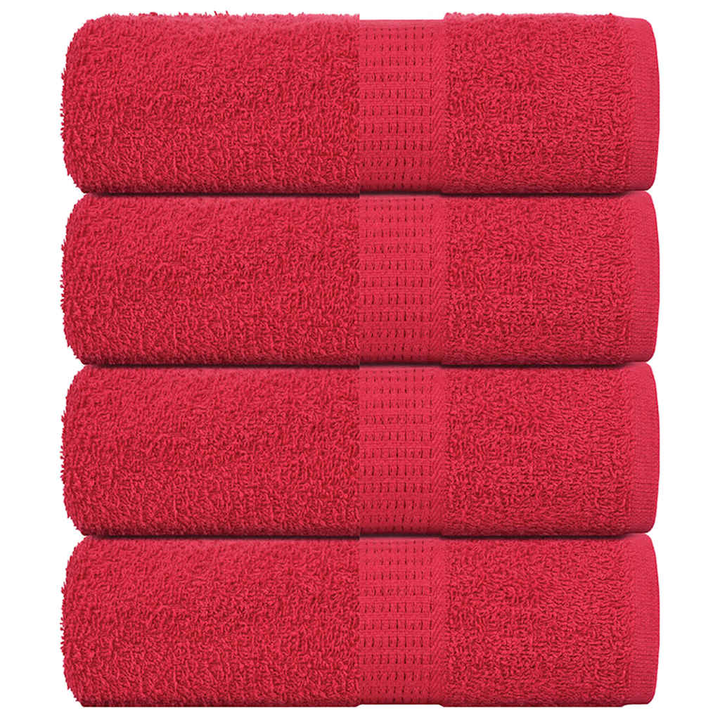 Waschtücher Frogn 4 Stk. Rot 30x30 Cm 360 G/m²