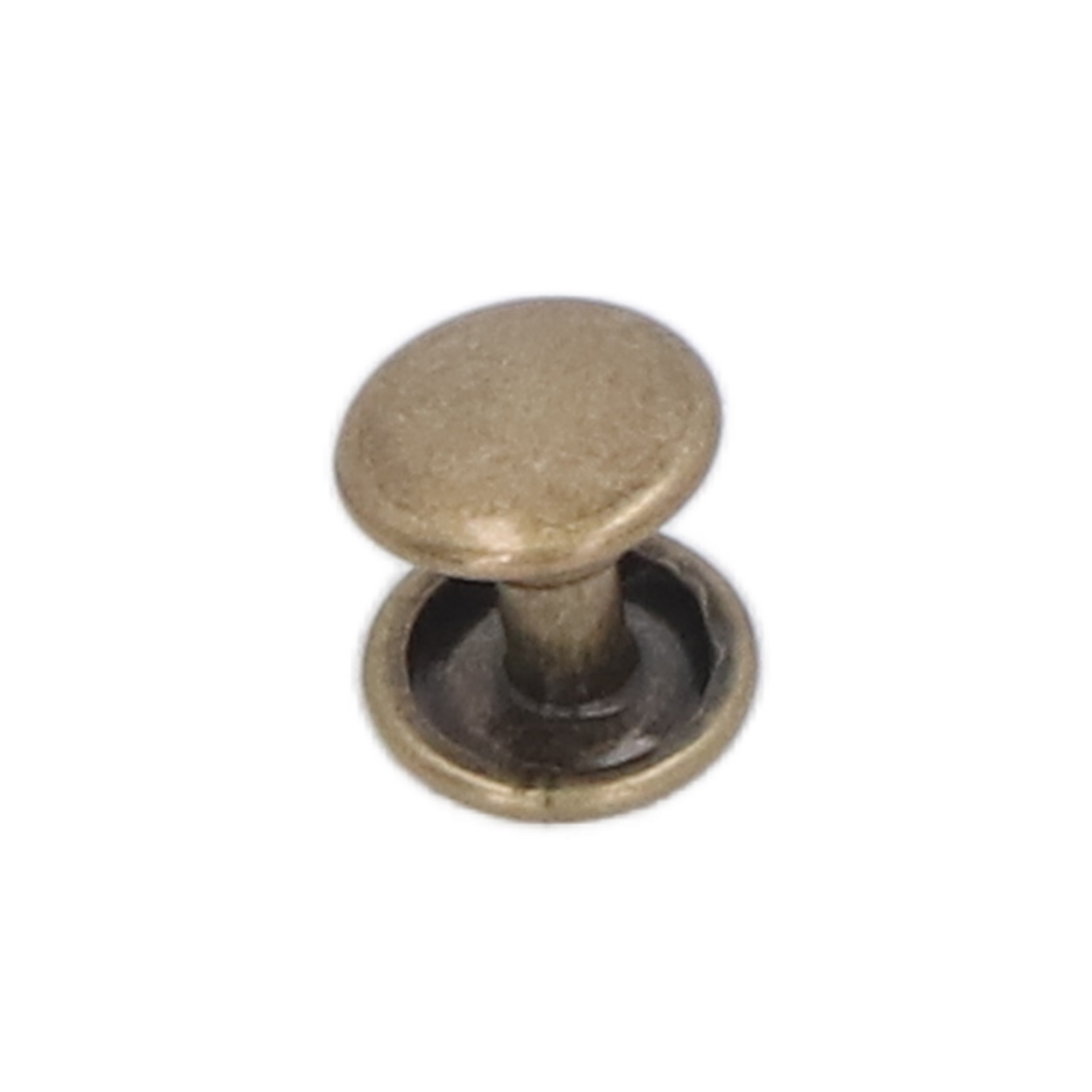 Packung Mit 500 Doppelten Metallnieten (8 Mm), Flach, Abgerundet Und Poliert, Für Lederarbeiten Und Andere Bastelarbeiten. Bronzefarben.