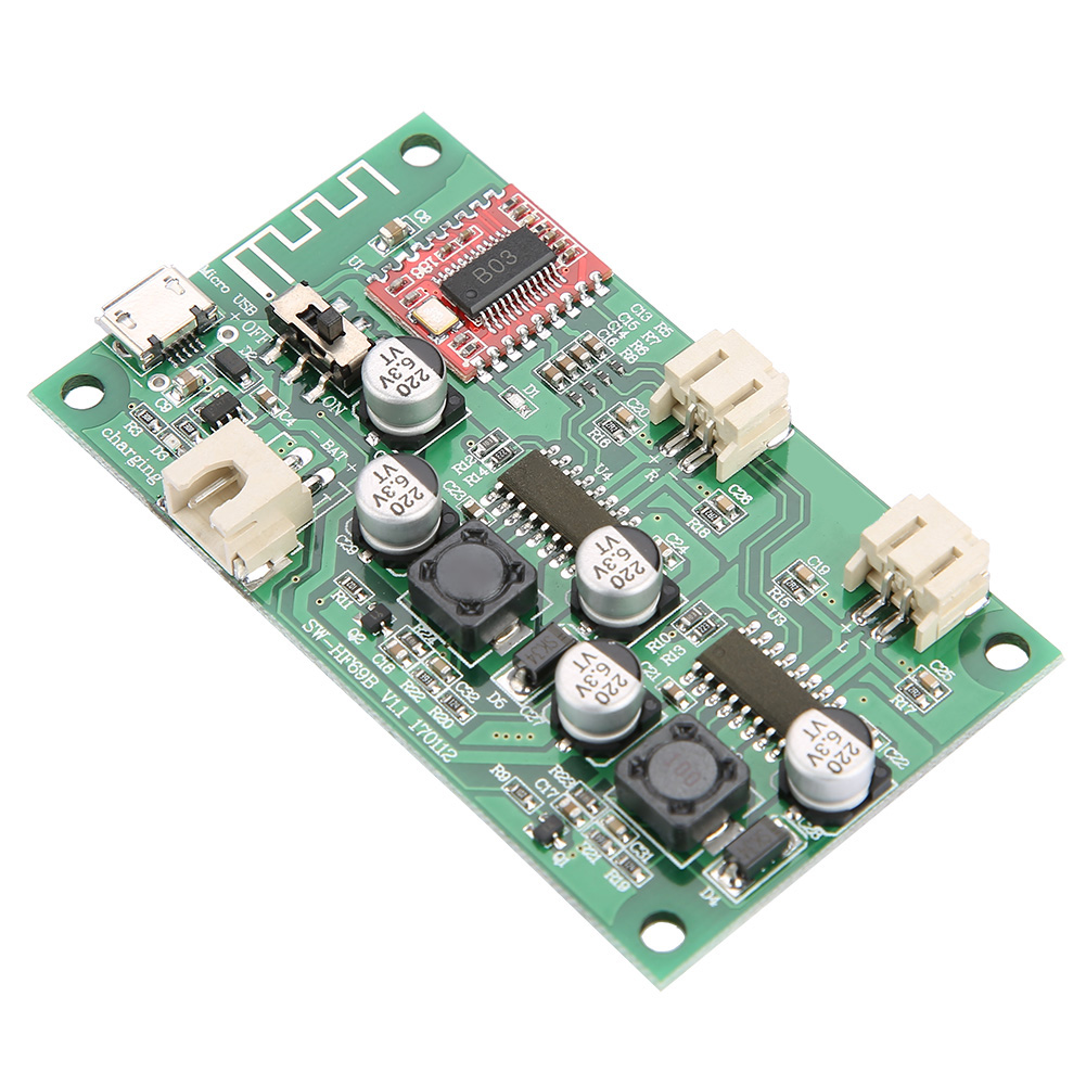 Hf69b 2x6w Bluetooth-leistungsverstärkerplatine, 5v/3,7v Dc Lithium-akku Mit Lademanagement