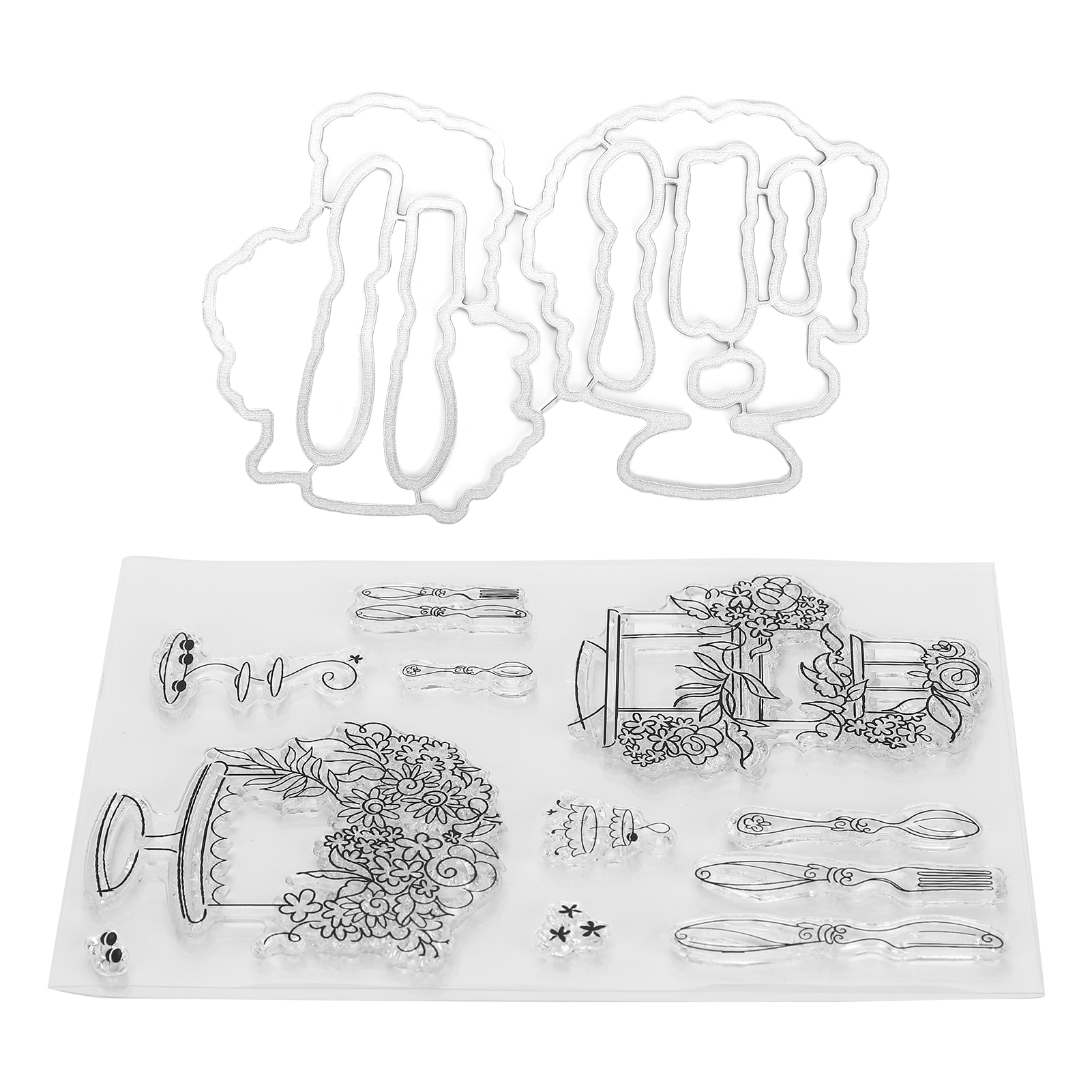 Geprägter, Transparenter Tpr-stempel Für Scrapbooking Und Geschirr, Mit Messerform.