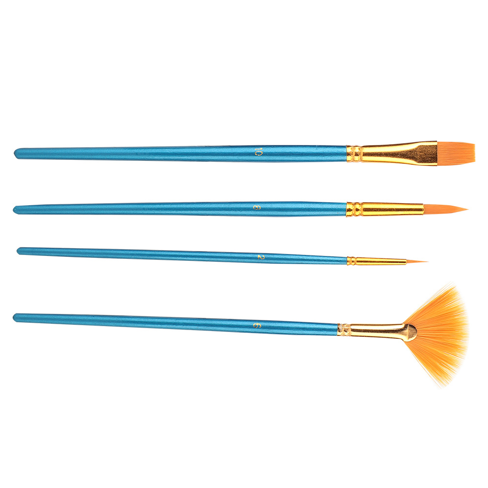 Set Mit 4 Nylonpinseln Für Kunstmalerei, Aquarellpinsel Für Künstler