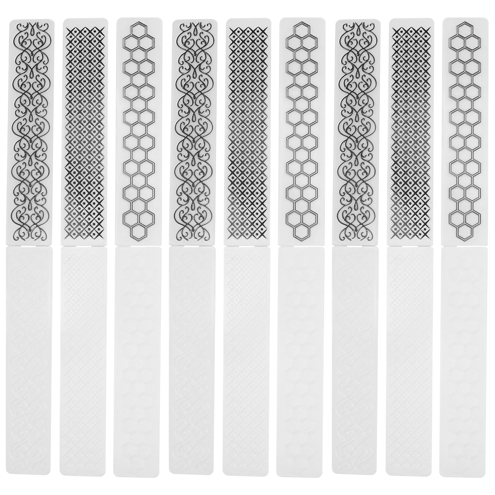Set Mit 9 Prägetaschen Aus Kunststoff Mit Floralem Muster Zur Herstellung Von Karten Und Papierdekorationen. Zubehör Inklusive.