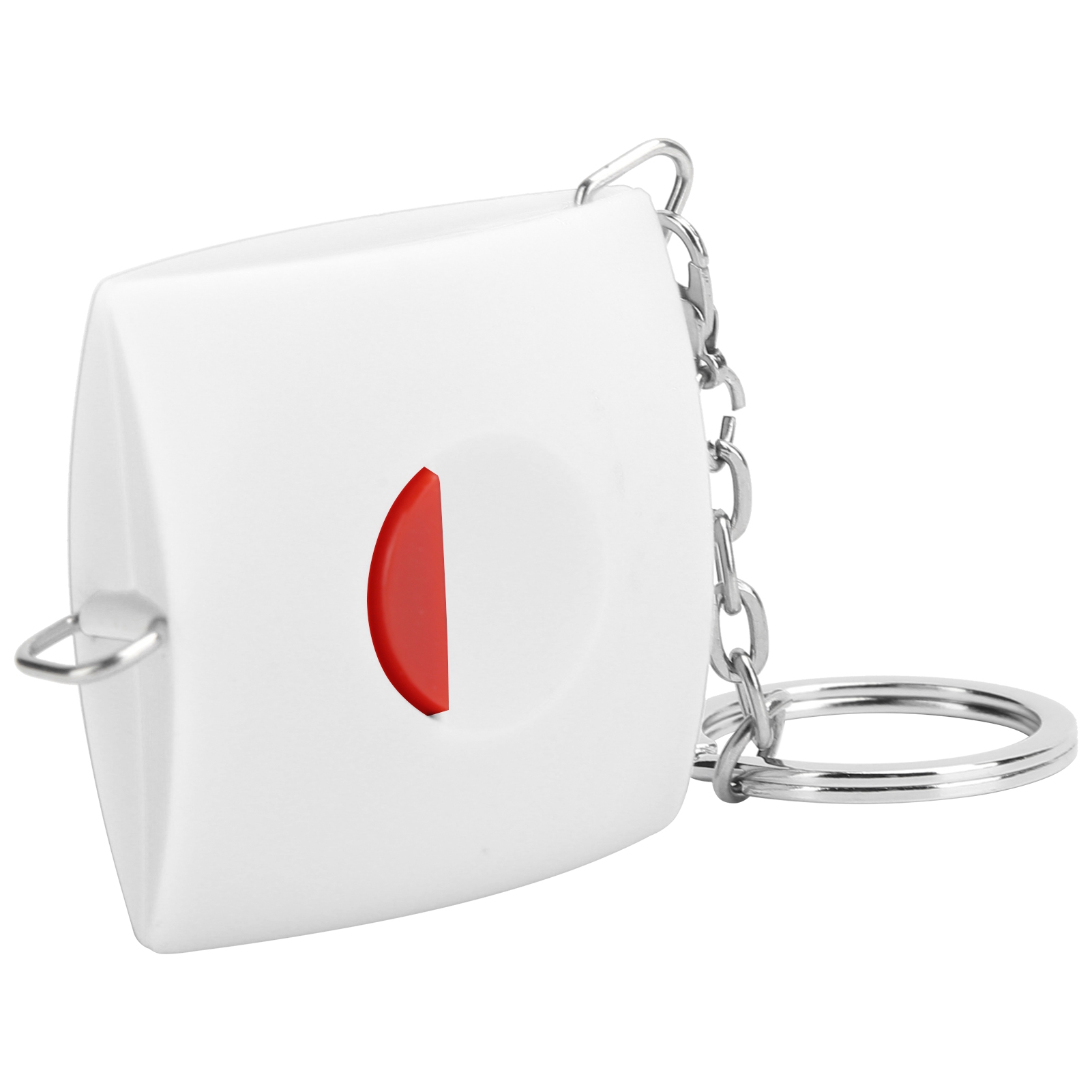 Mini-maßband Aus Weißem Pvc Mit Automatischer Einrollung, Ideal Zum Nähen, Basteln Und Für Kreative Hobbys.