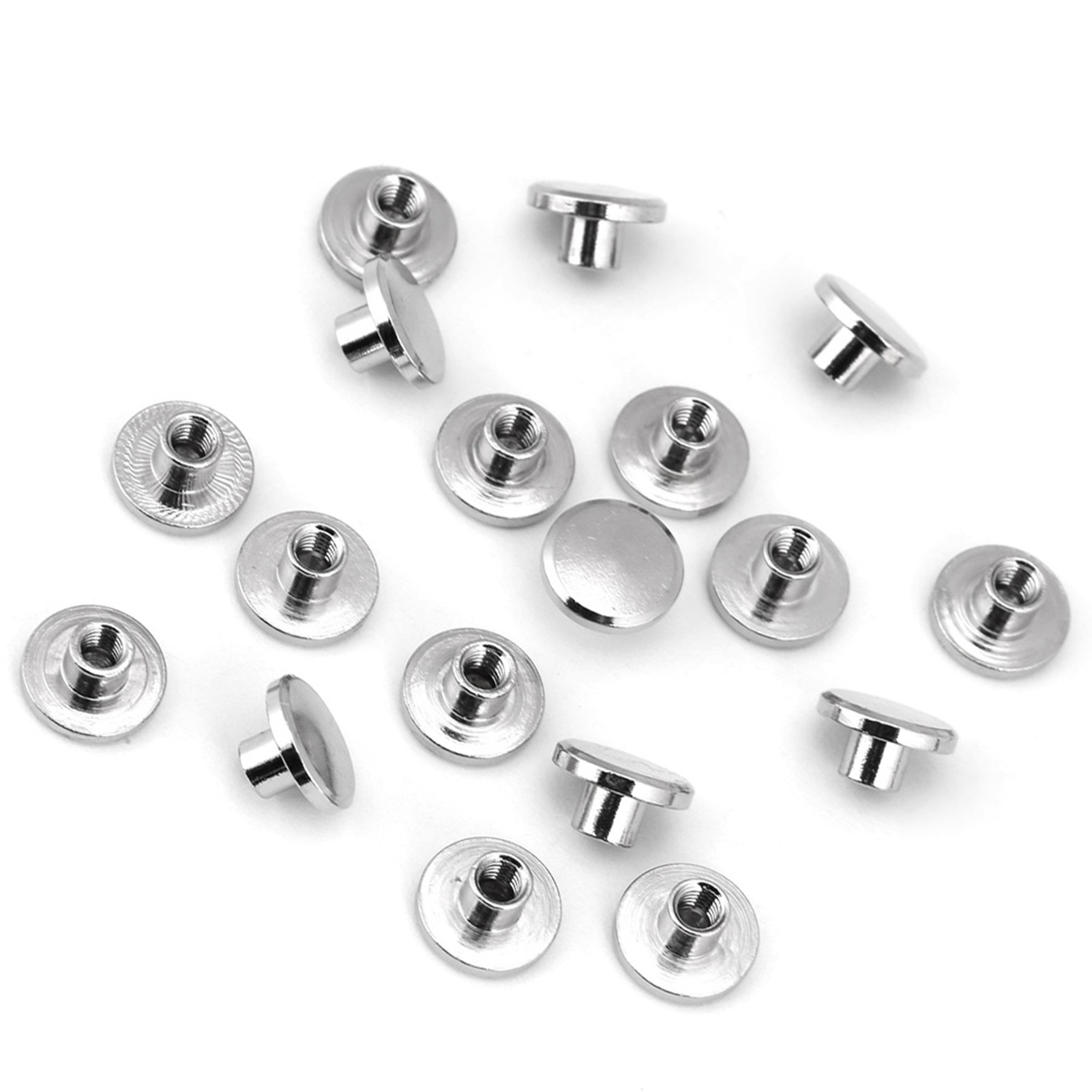 Packung Mit 20 Messing-flachkopfnieten, -schrauben Und -muttern (5 Mm) Zur Reparatur Von Lederwaren.