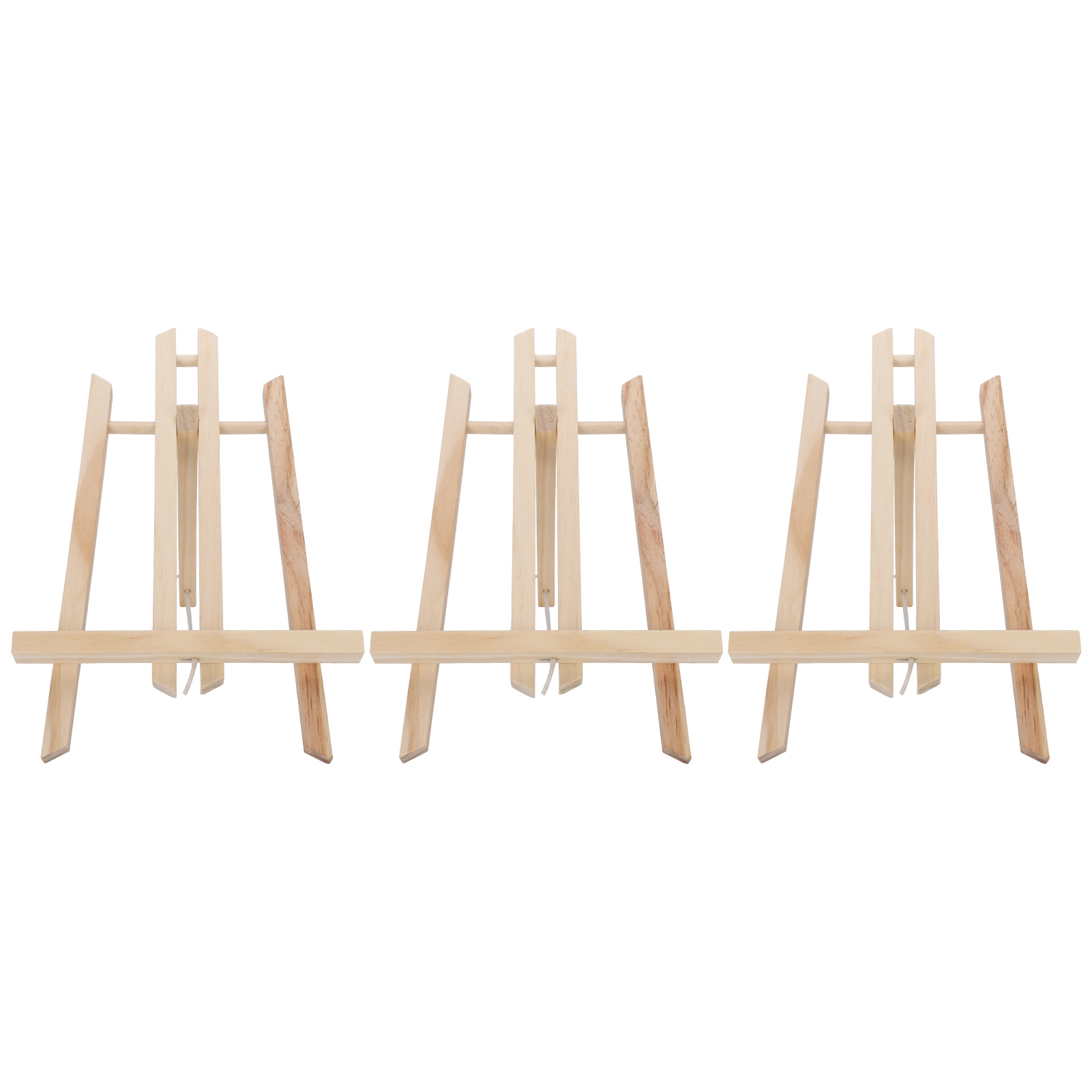 Set Mit 3 Kleinen Trapezförmigen Schreibtischstaffeleien Aus Kiefernholz, Zum Anschrauben, 30 Cm