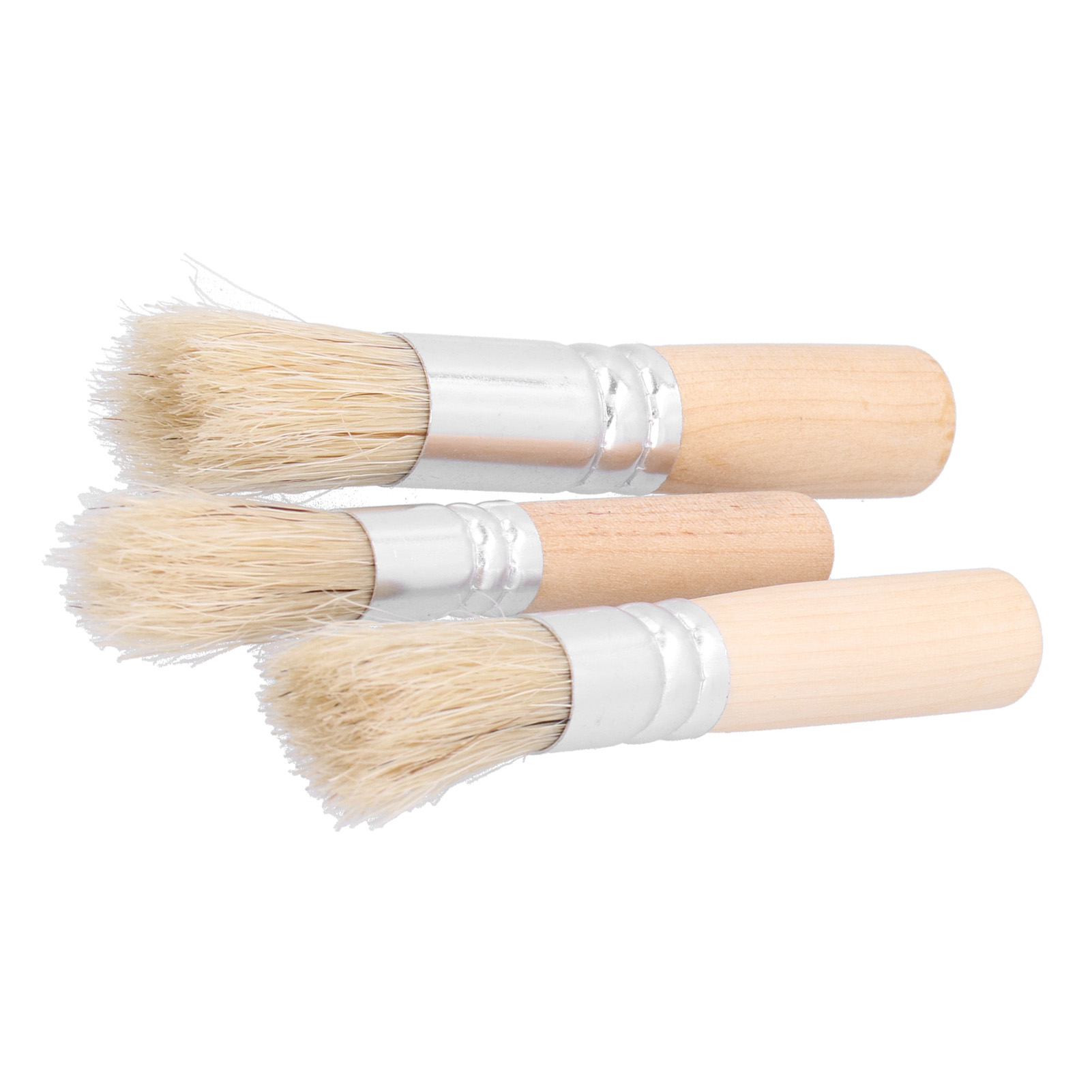 Set Mit 3 Borstenpinseln Zum Malen, Basteln, Ölmalen Und Aquarellieren.