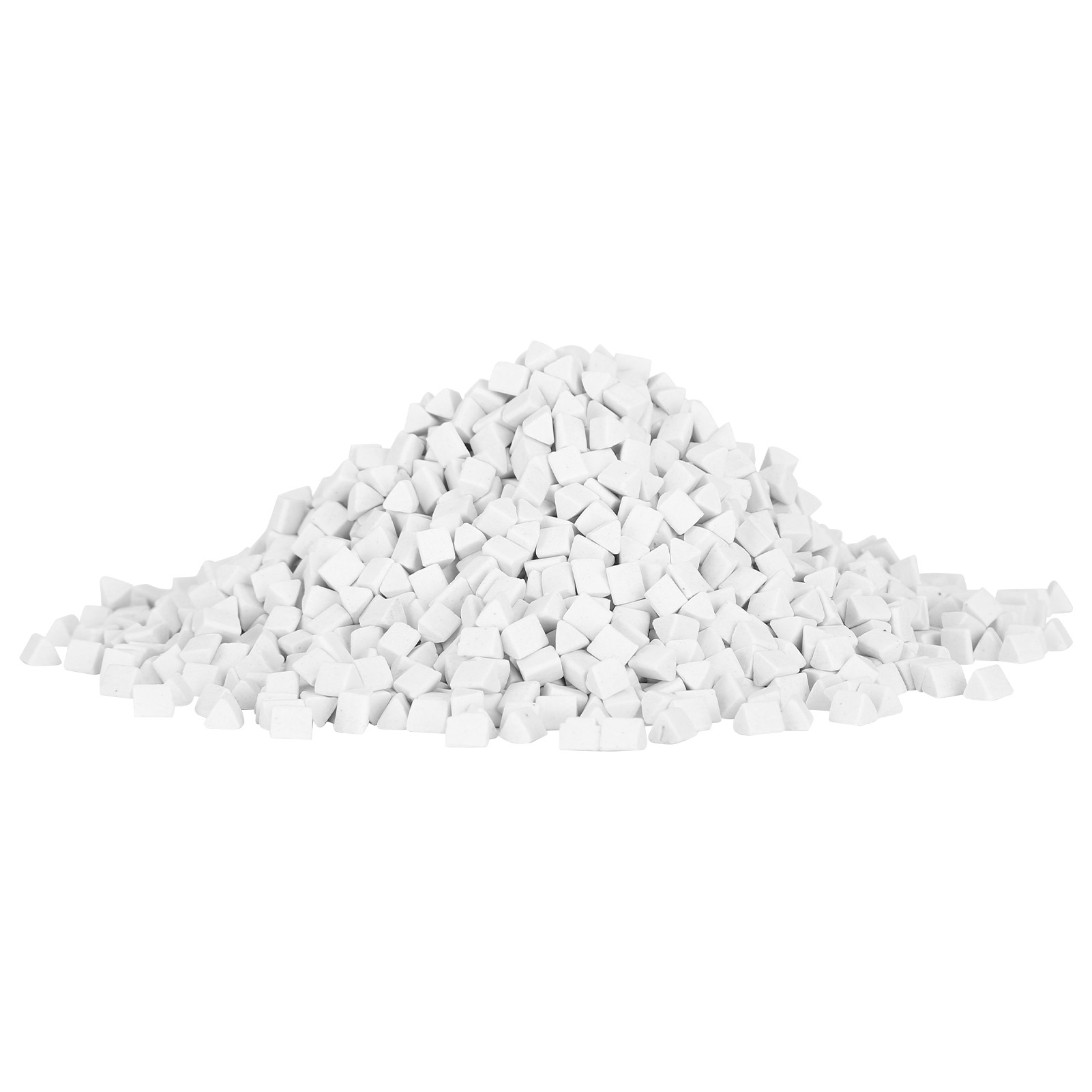 Dreieckiges Keramikschleifmittel Zum Polieren Von Schmuck, Geeignet Für Vibrationspolier- Und Schleifmaschinen, 4 Mm, 500 G