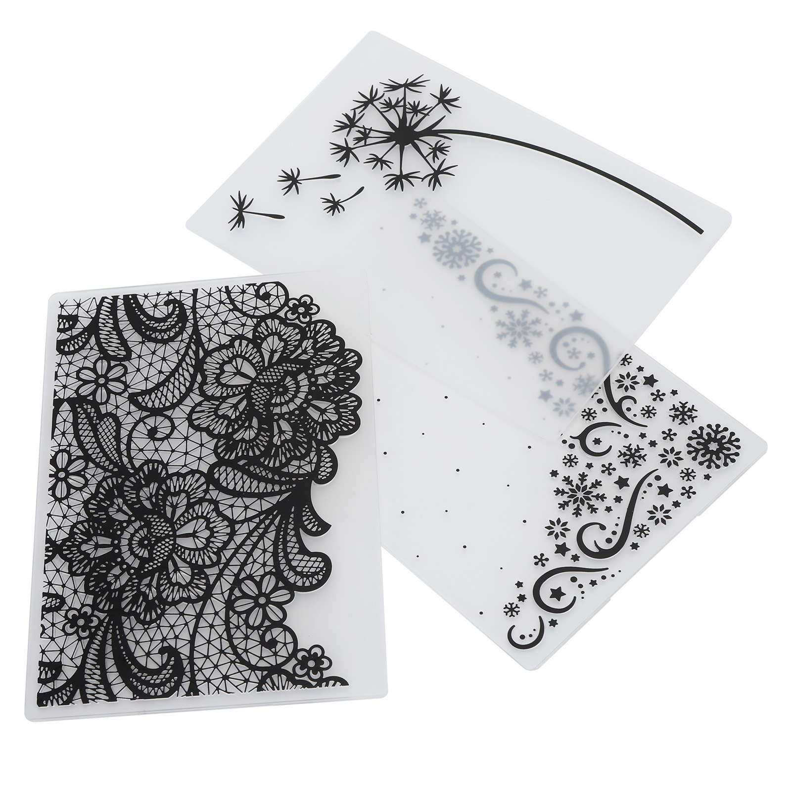 Set Mit 3 Prägebeuteln Aus Kunststoff Für Kartenherstellung, Scrapbooking Und Bastelarbeiten.