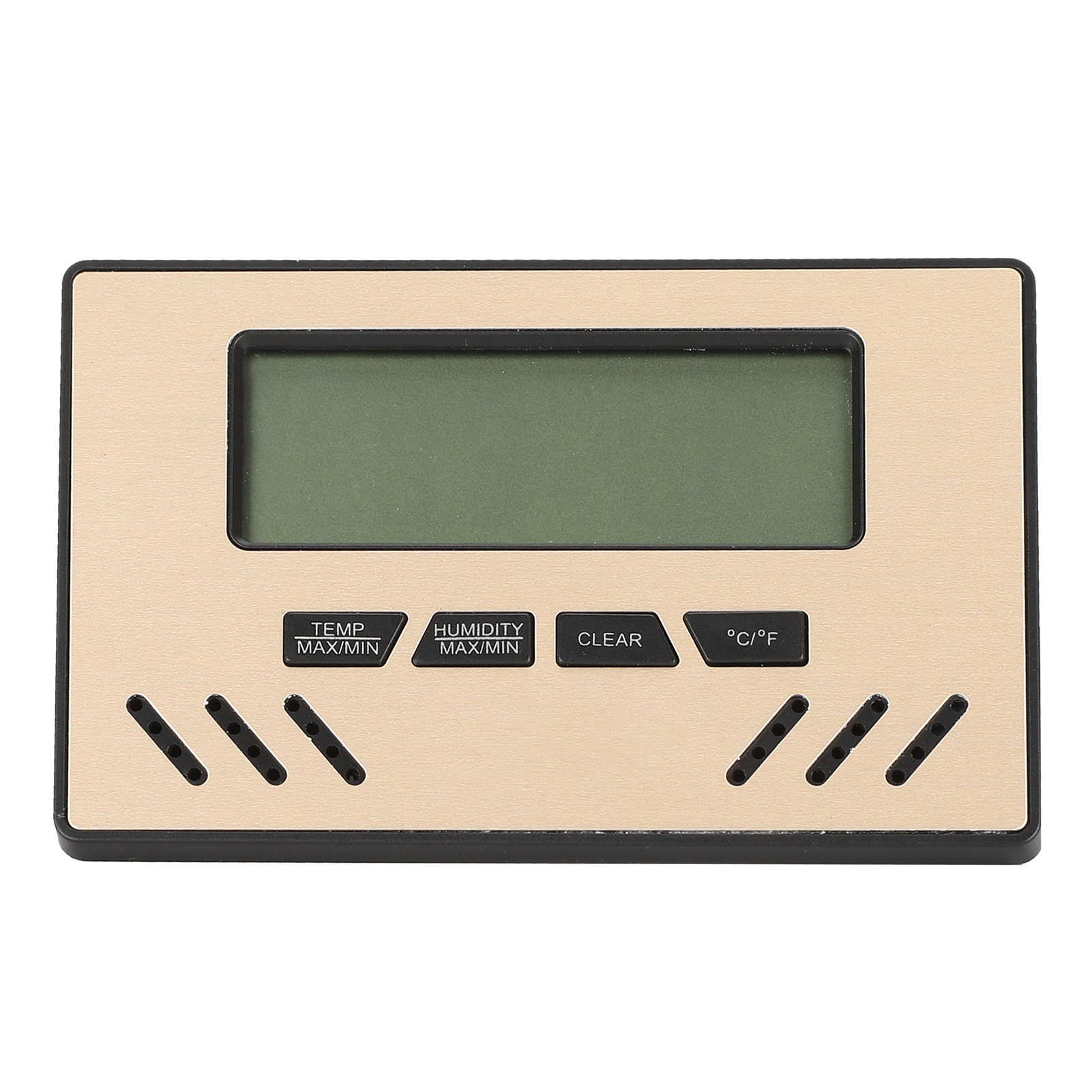 Zigarren-hygrometer-thermometer Für Den Innenbereich, Dual-display, Messgerät Für Luftfeuchtigkeit Und Temperatur (gold)