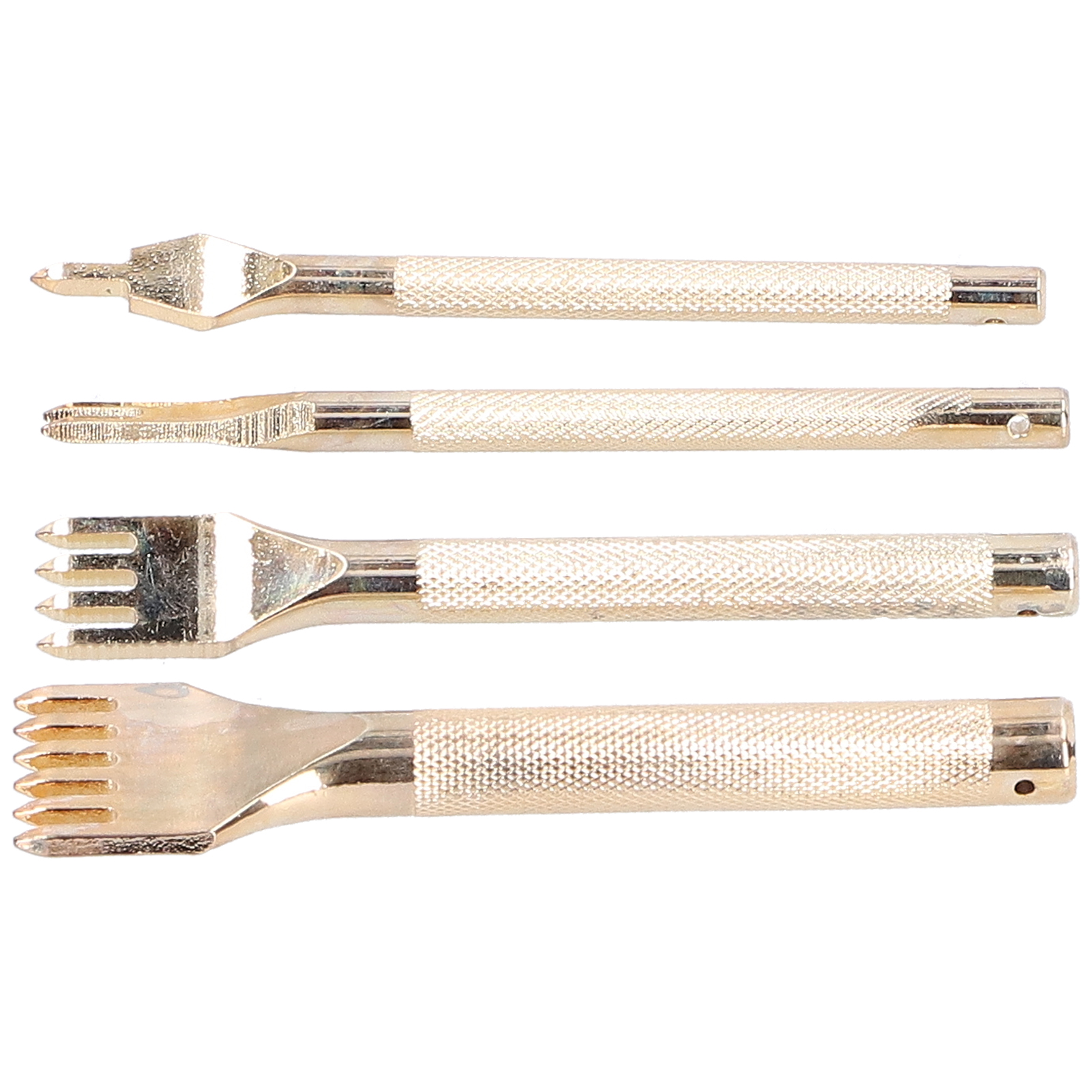 Set Aus 4 Lederlochwerkzeugen, Klauenmeißel, Zur Herstellung Von Geldbörsen, Taschen Und Anderen Handgefertigten Artikeln.