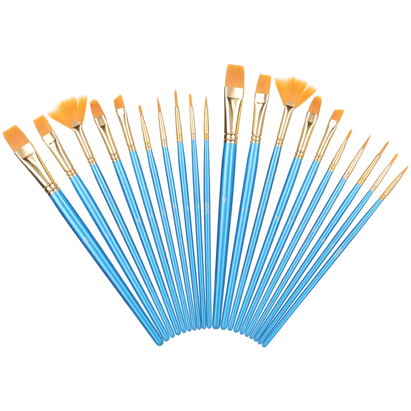 Set Mit 2 Runden Nylonpinseln Für Ölmalerei Und Ölfreies Zeichnen, Künstlerbedarf, Künstlersets