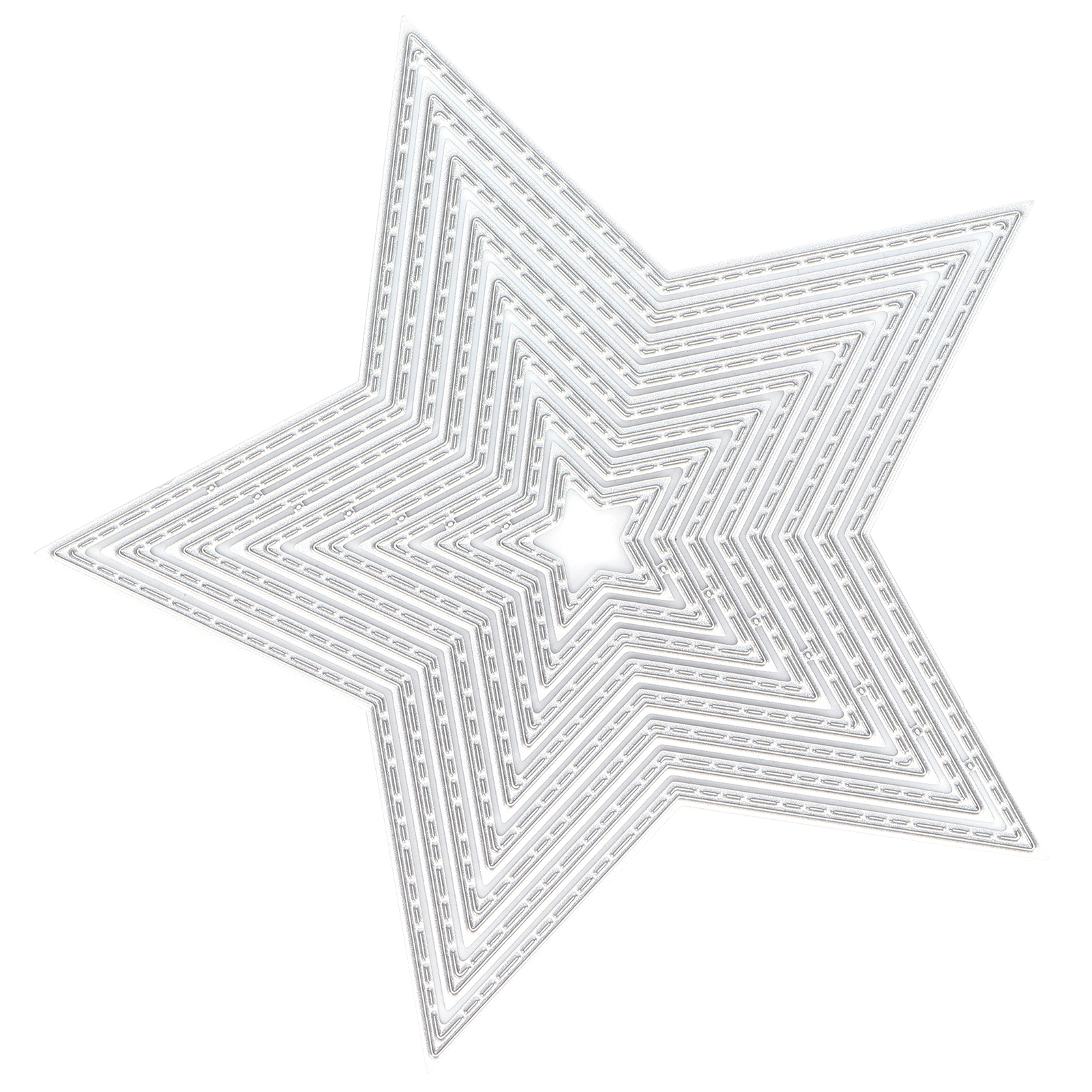 Fünfzackige Sternförmige Stanzform Aus Metall, Prägeschablone Für Alben Und Dekorative Papier- Und Kartenkreationen.